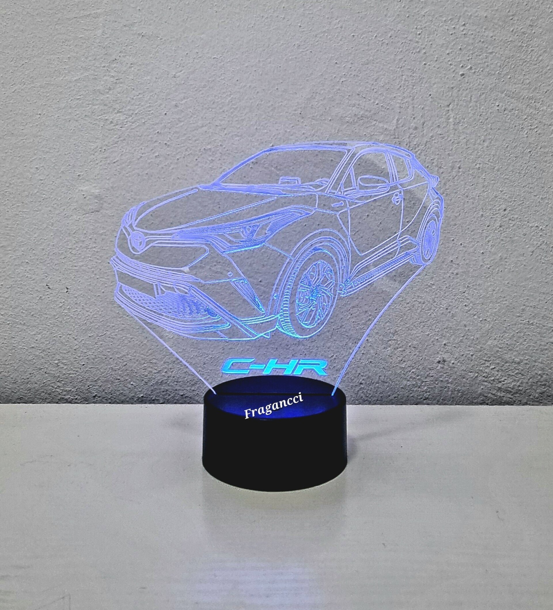 Lampara led 3d Toyo ta Chr personalizable, Lámpara led sobremesa - 6