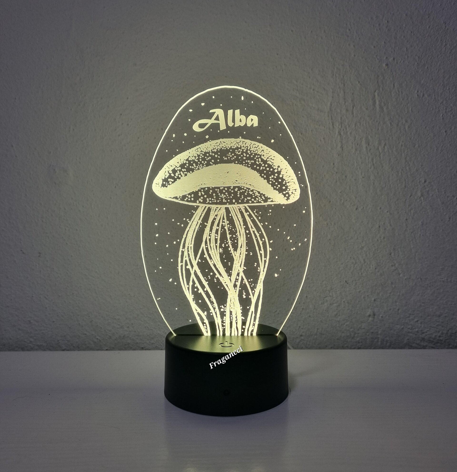 Lampara led 3d Animal Medusa personalizable, Lámpara led sobremesa - 6