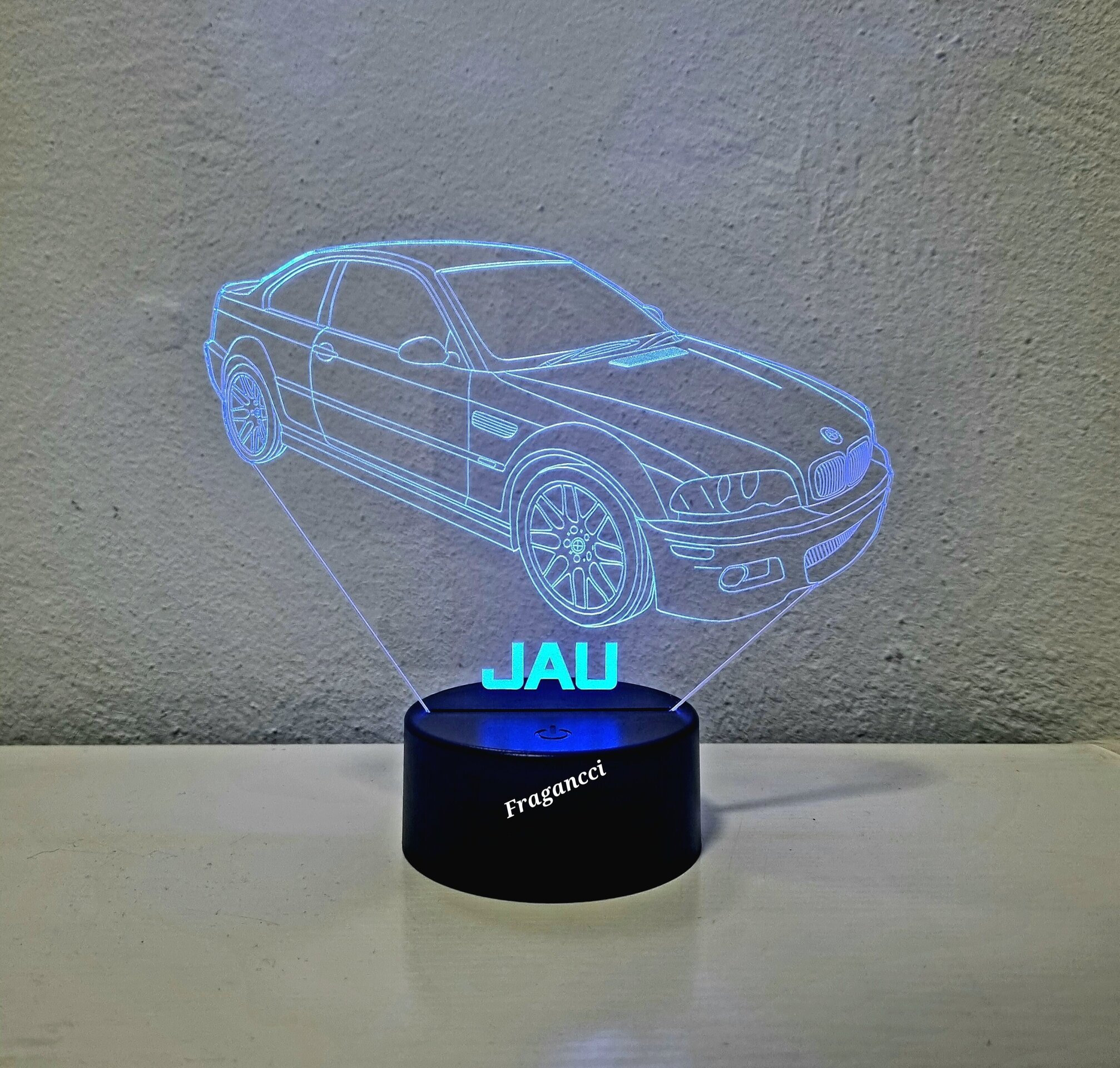 Lampara led 3d Bm w E46 Coupé personalizable, Lámpara led sobremesa - 7