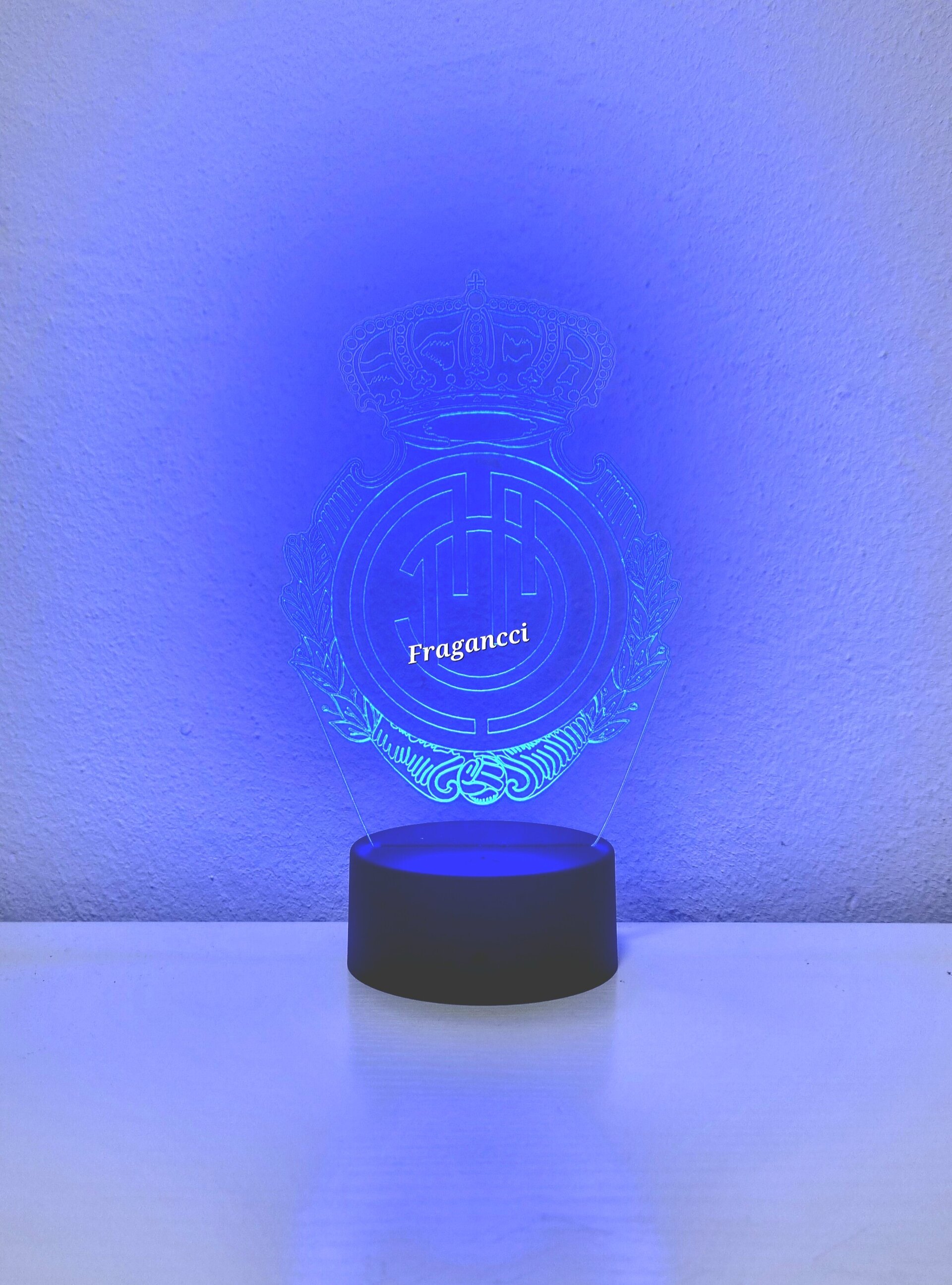 Lampara led 3d Escudo Futbol R Mallorca personalizable, Lámpara led sobremesa - 9