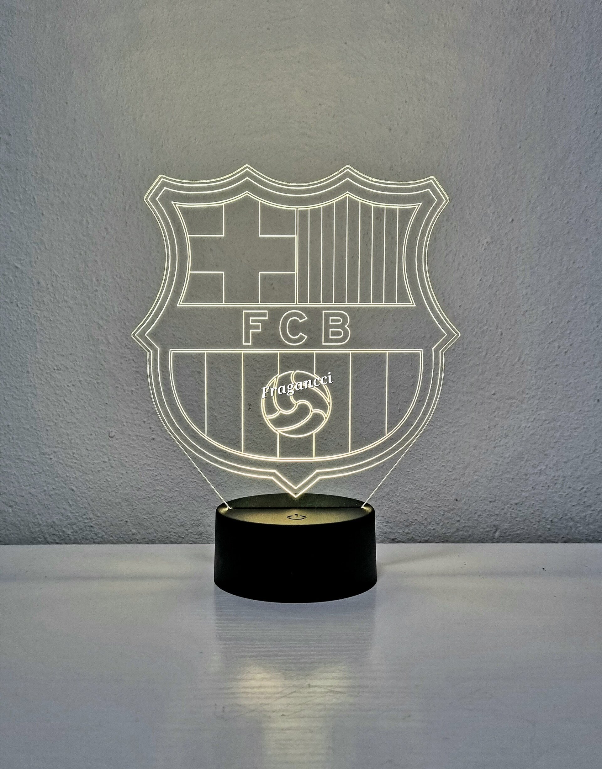 Lampara led 3d Escudo Futbol Barcelona personalizable, Lámpara led sobremesa - 4