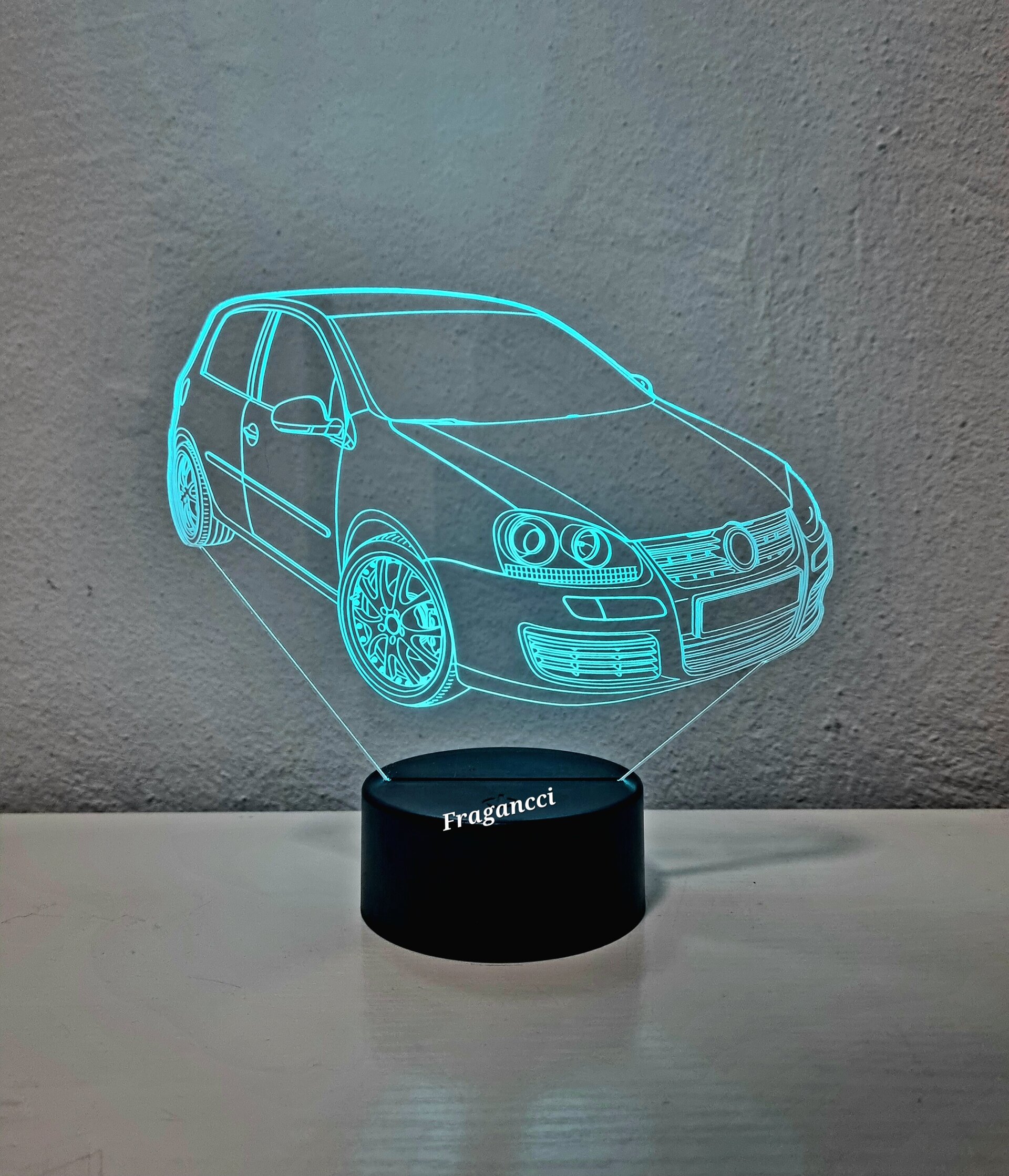 Lampara led 3d W V GOLF 5 Gti personalizable, Lámpara led sobremesa - 9