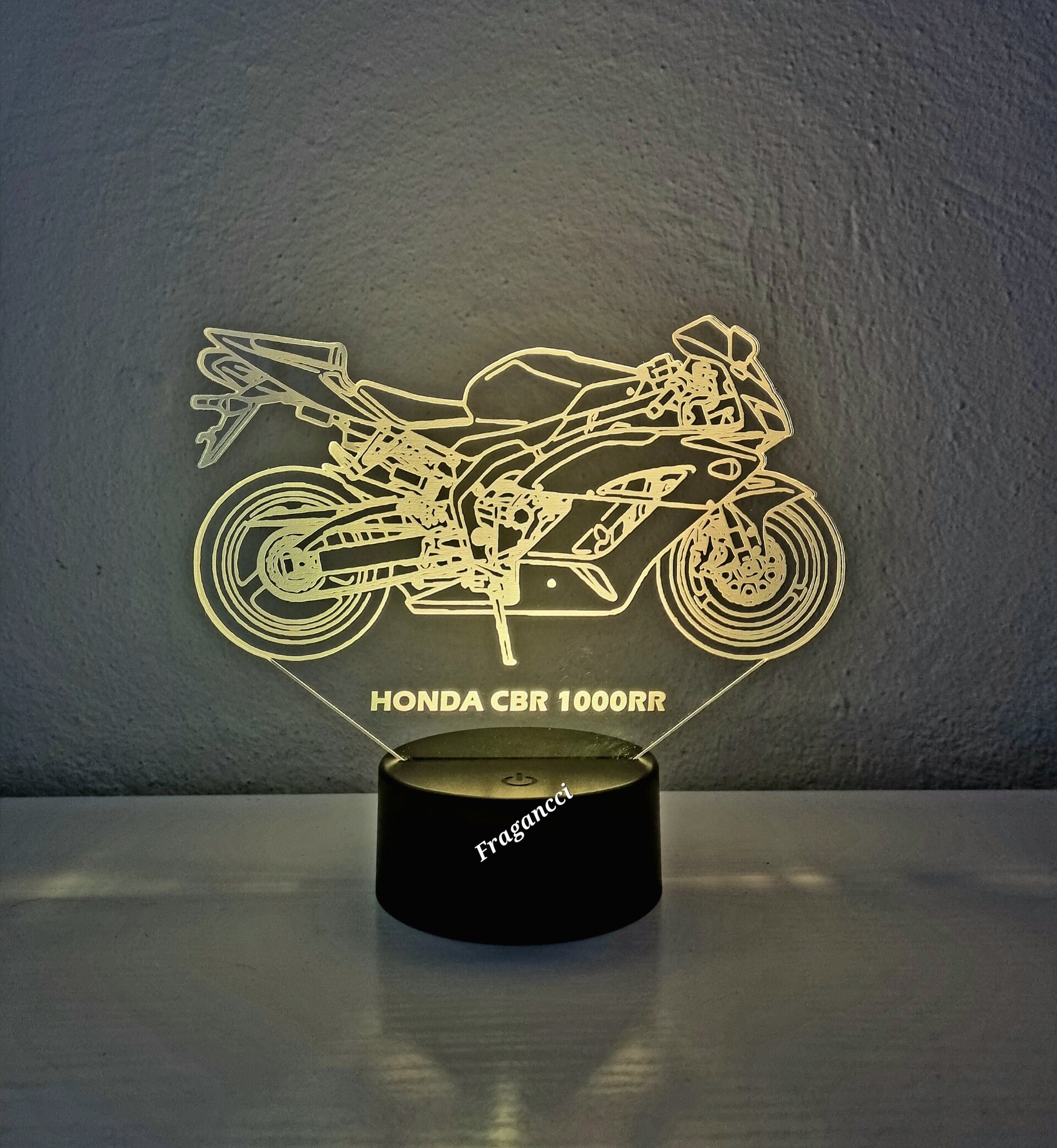 Lampara led 3d moto Hond a Cbr 1000 RR 2005 personalizable Lámpara led sobremesa - 8