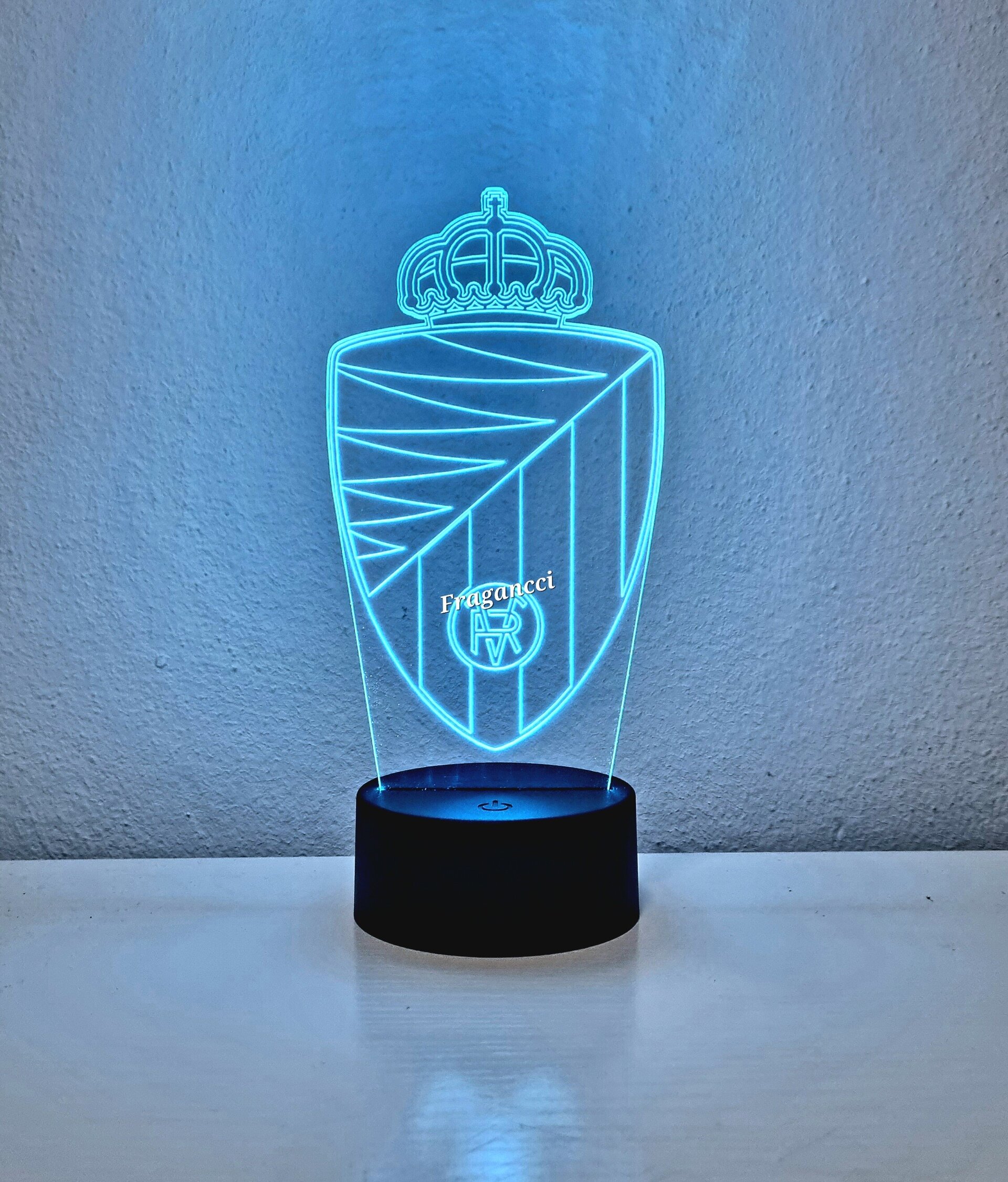 Lampara led 3d Escudo Futbol R Valladolid personalizable, Lámpara sobremesa - 18