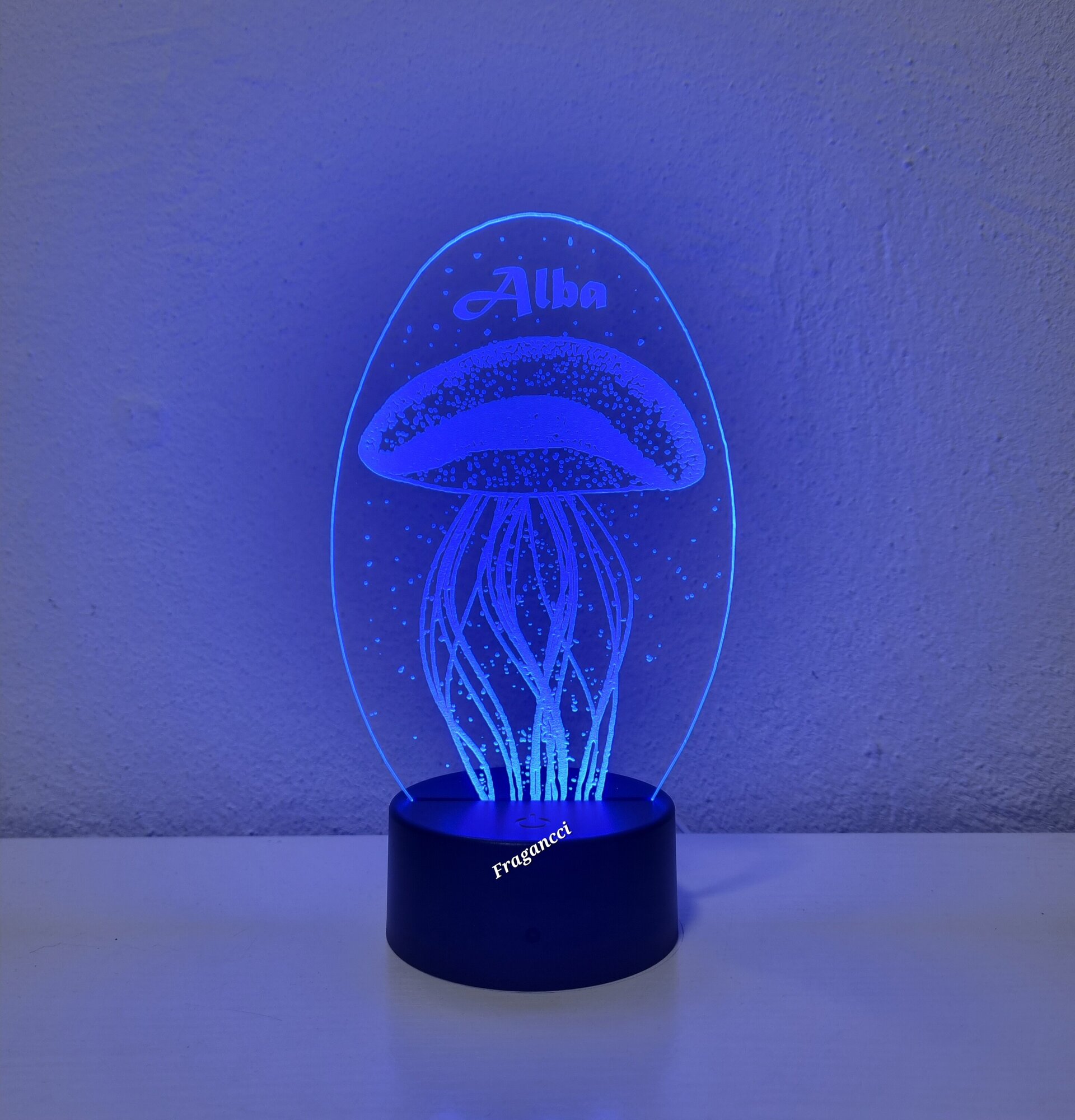 Lampara led 3d Animal Medusa personalizable, Lámpara led sobremesa - 8