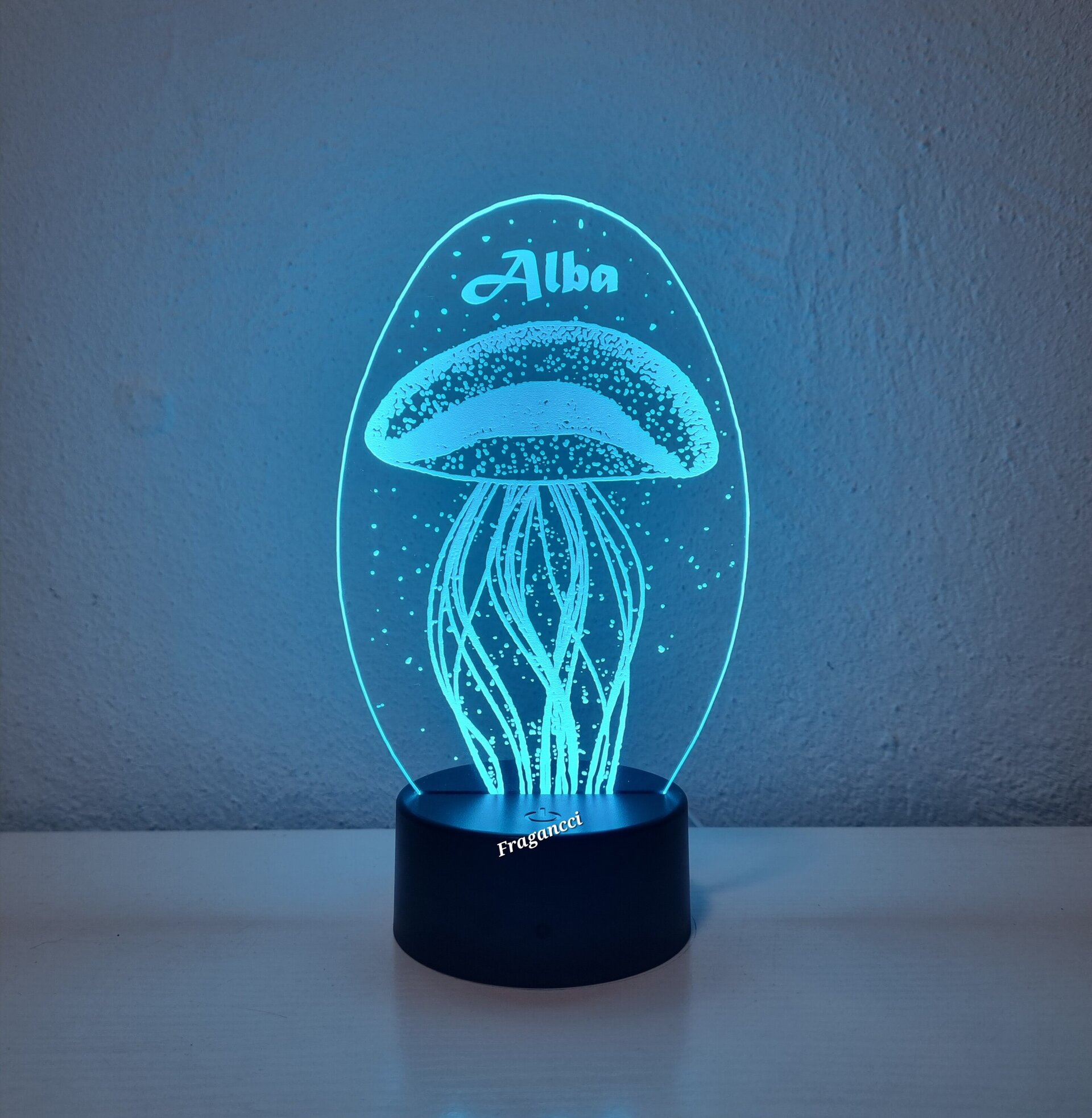Lampara led 3d Animal Medusa personalizable, Lámpara led sobremesa - 7