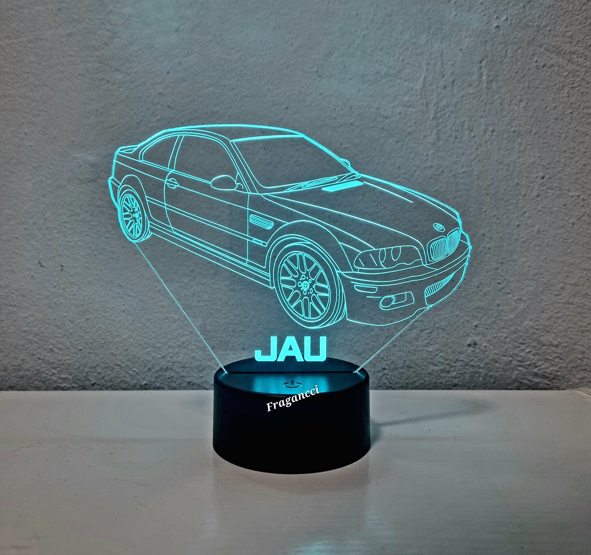 Lampara led 3d Bm w E46 Coupé personalizable, Lámpara led sobremesa - 4