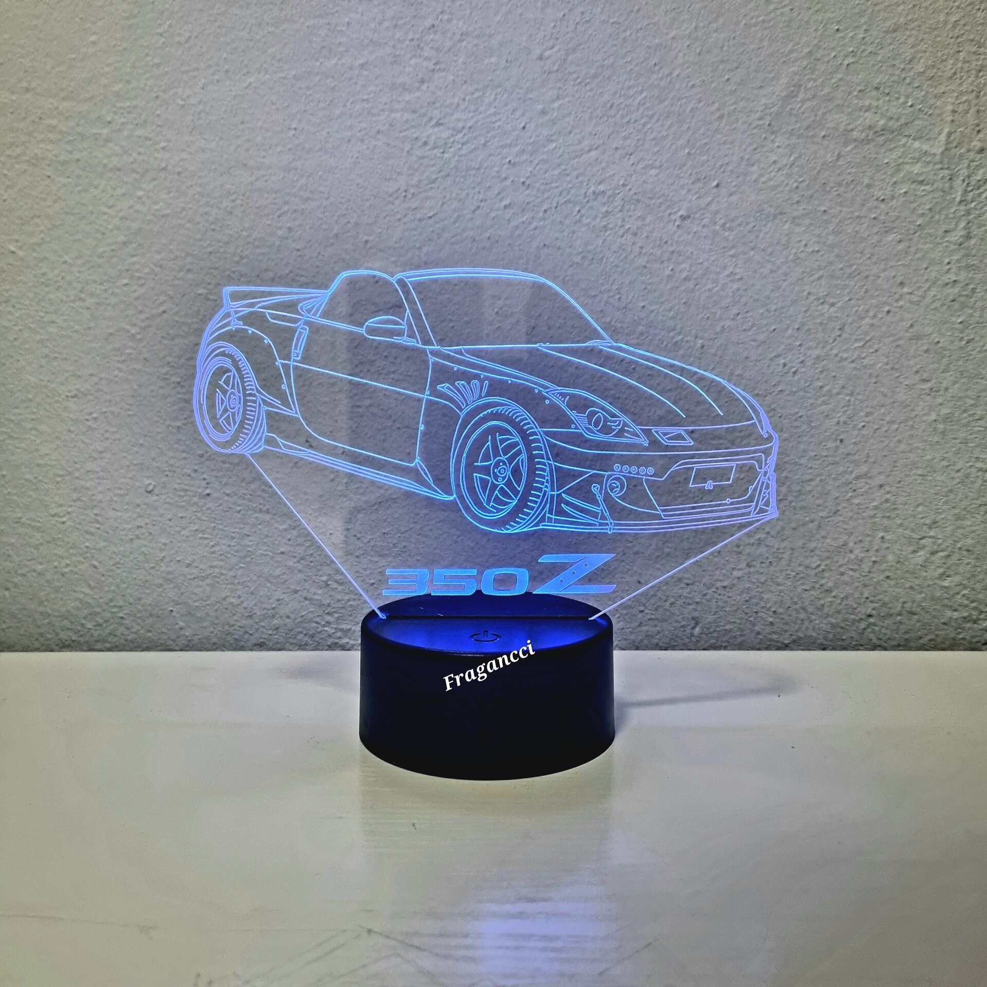 Lampara led 3d Nissa n 350 Z personalizable, Lámpara led sobremesa - 7