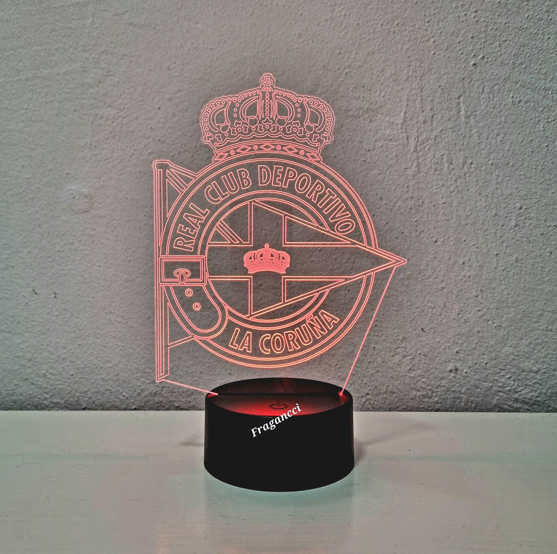 Lampara led 3d Escudo Futbol D la Coruña personalizable - 9