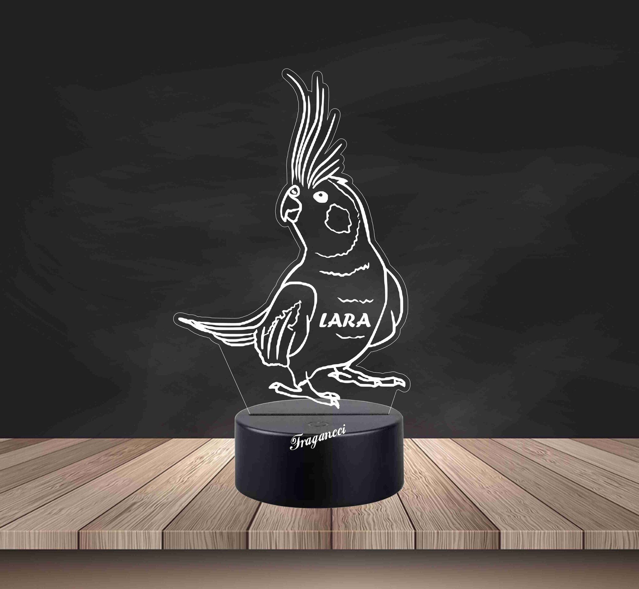 Lampara led 3d Animal Ninfa personalizable, Lámpara led sobremesa - 2