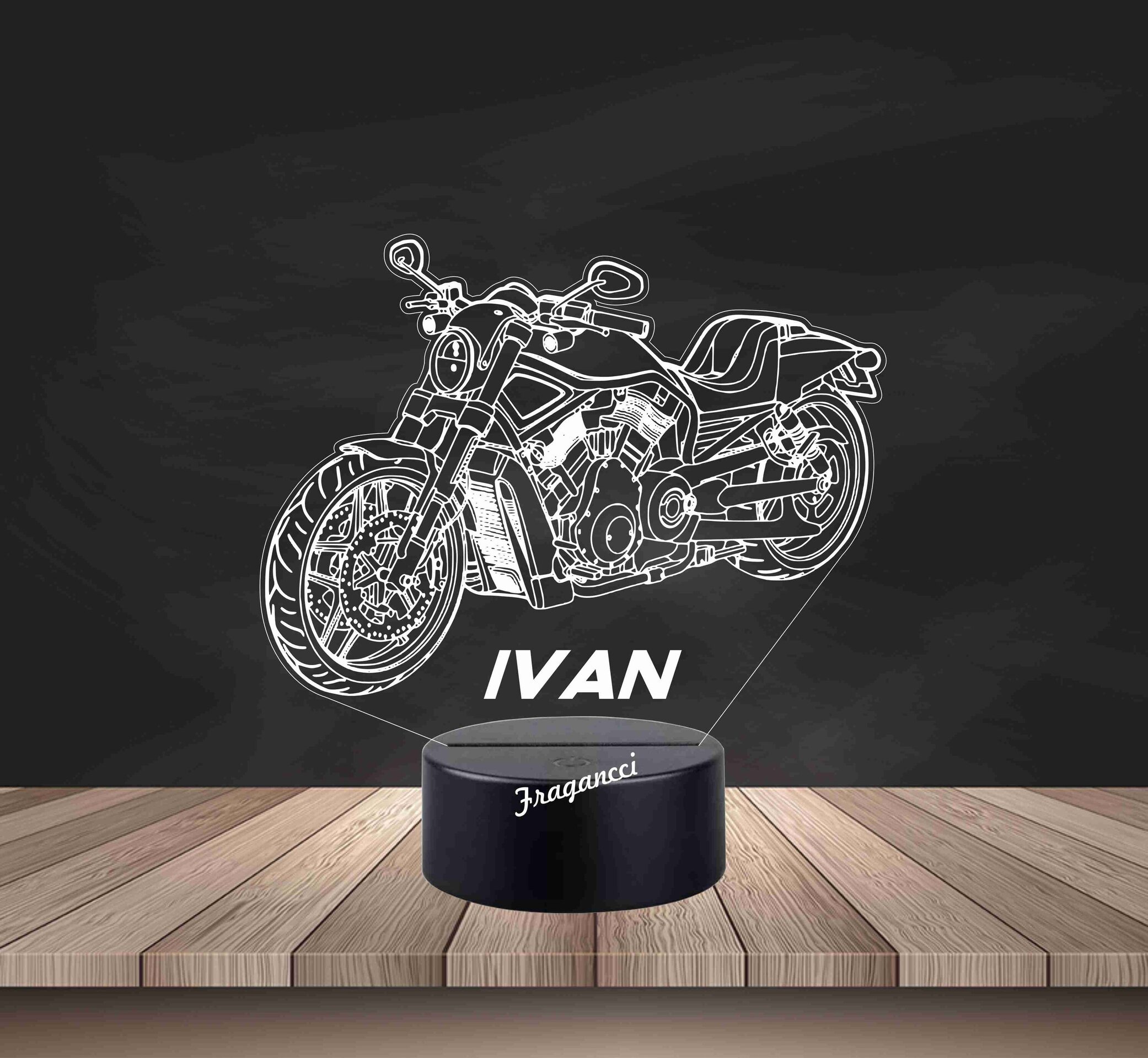 Lampara led 3d moto Hd V Rod personalizable, Lámpara led sobremesa - 2