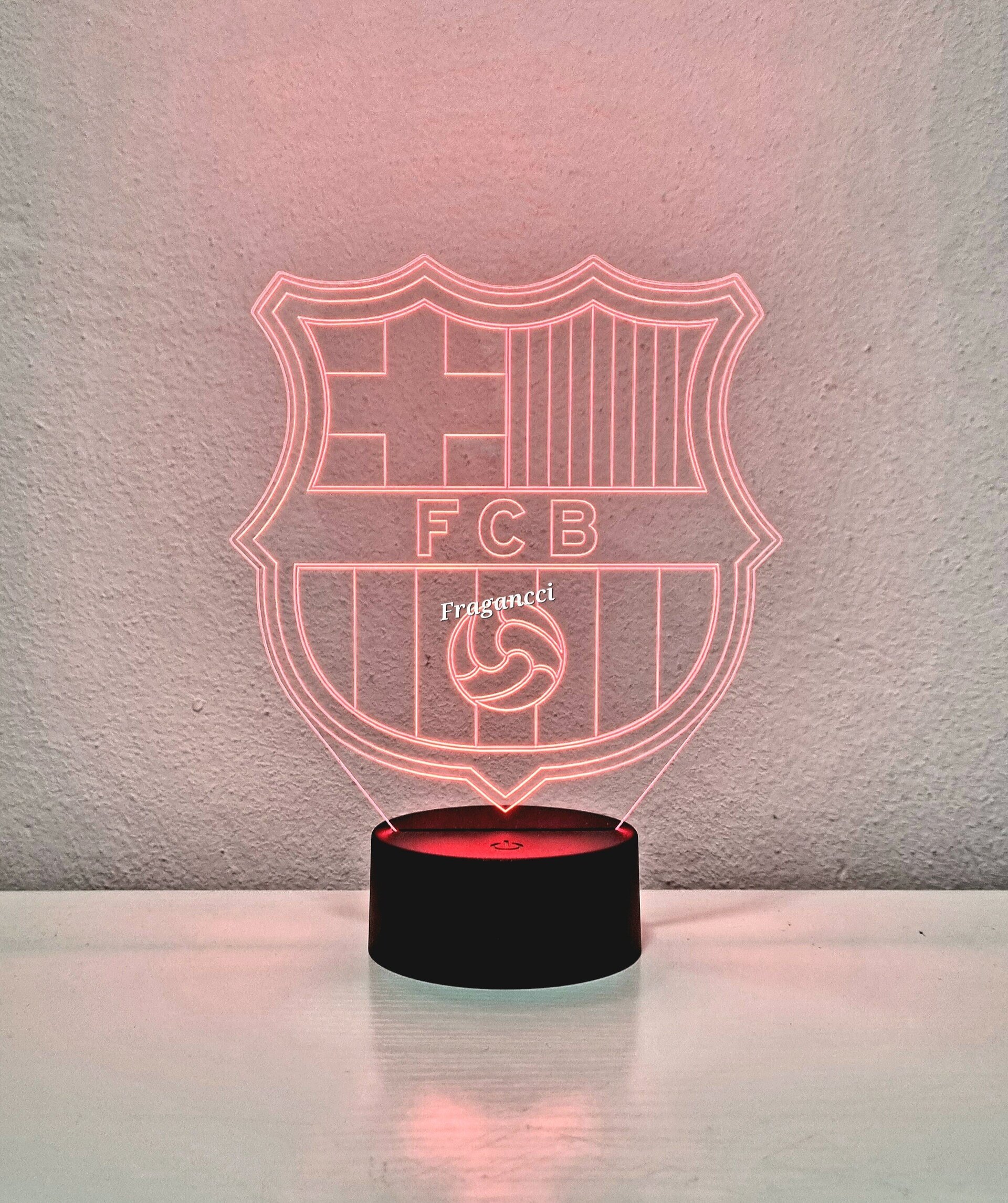 Lampara led 3d Escudo Futbol Barcelona personalizable, Lámpara led sobremesa - 9