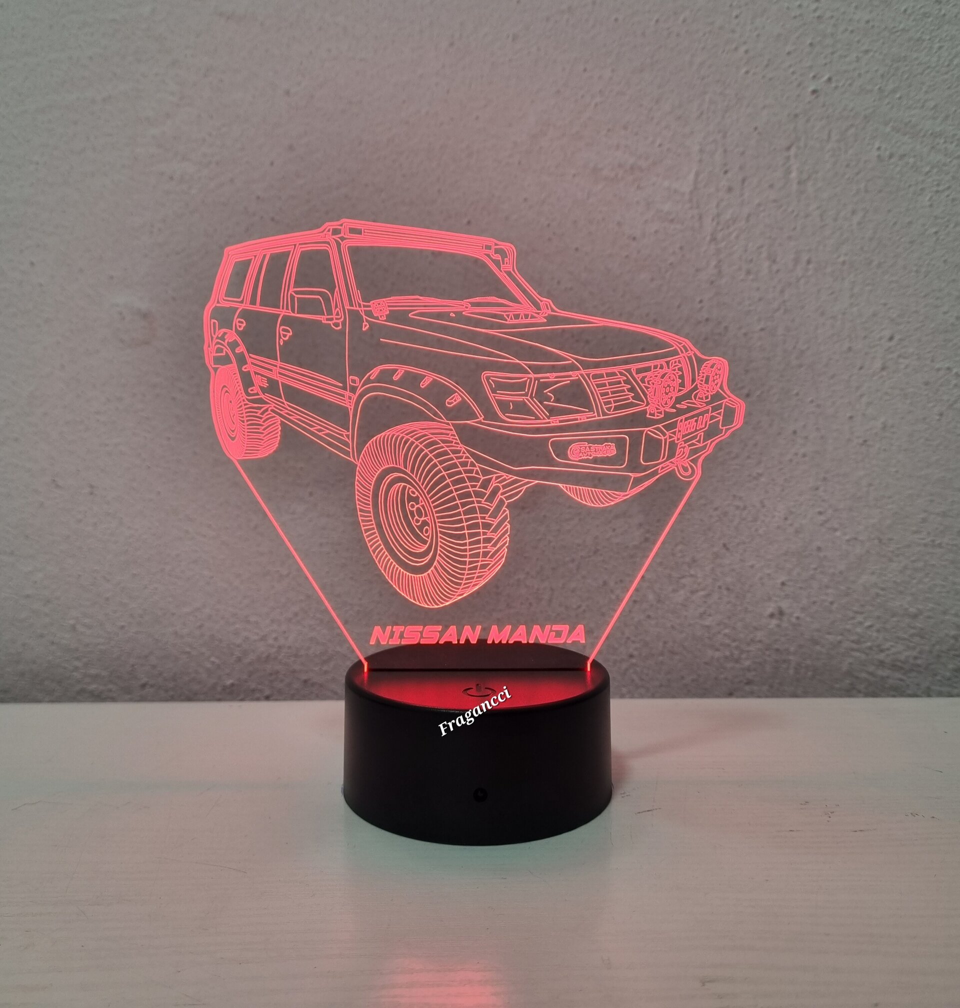 Lampara led 3d Coche  Nissa n Patrol y61 Largo personalizable, lampara sobremesa - 7