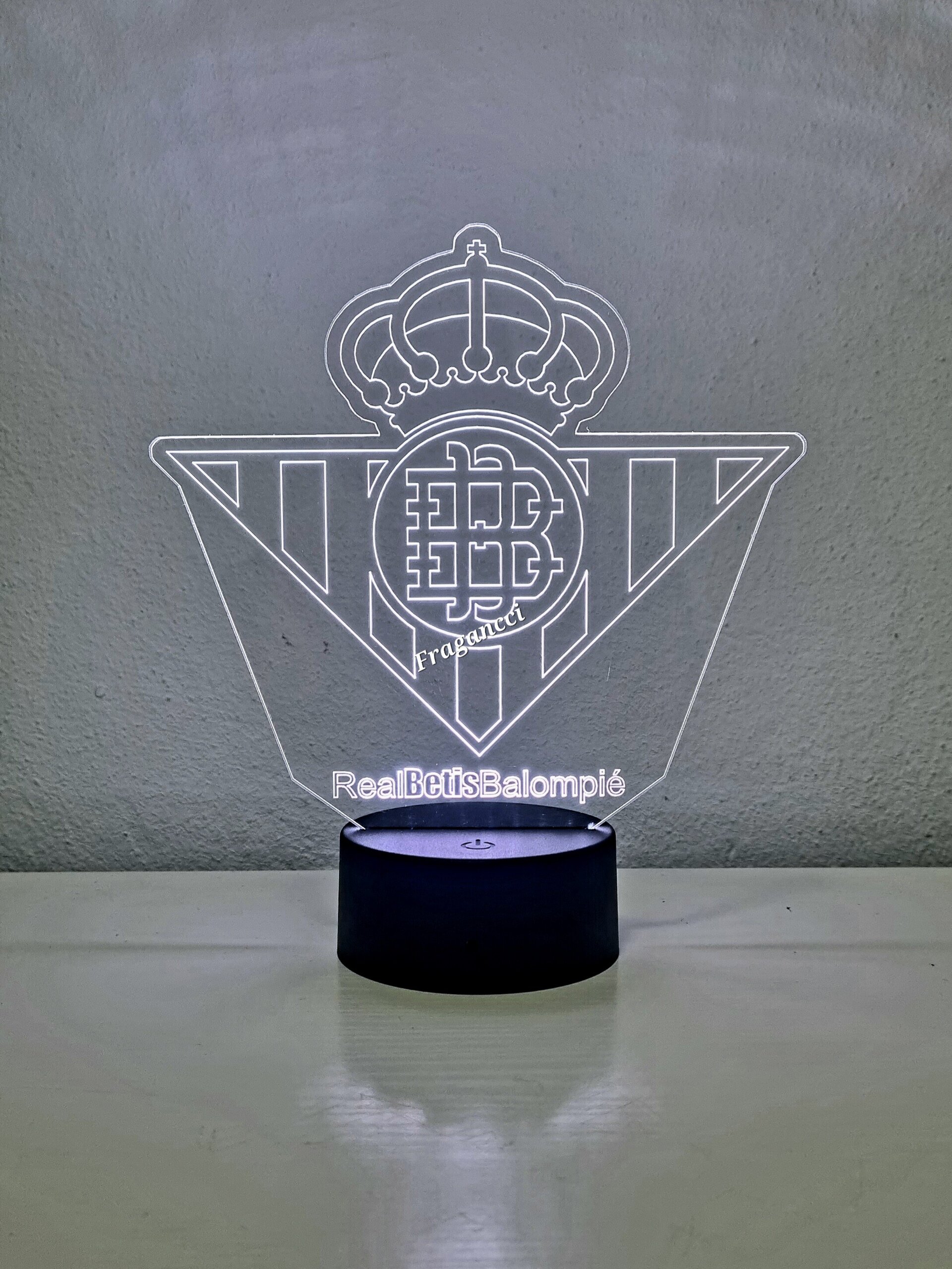 Lampara led 3d Escudo Futbol R Betis personalizable, Lámpara led sobremesa - 8
