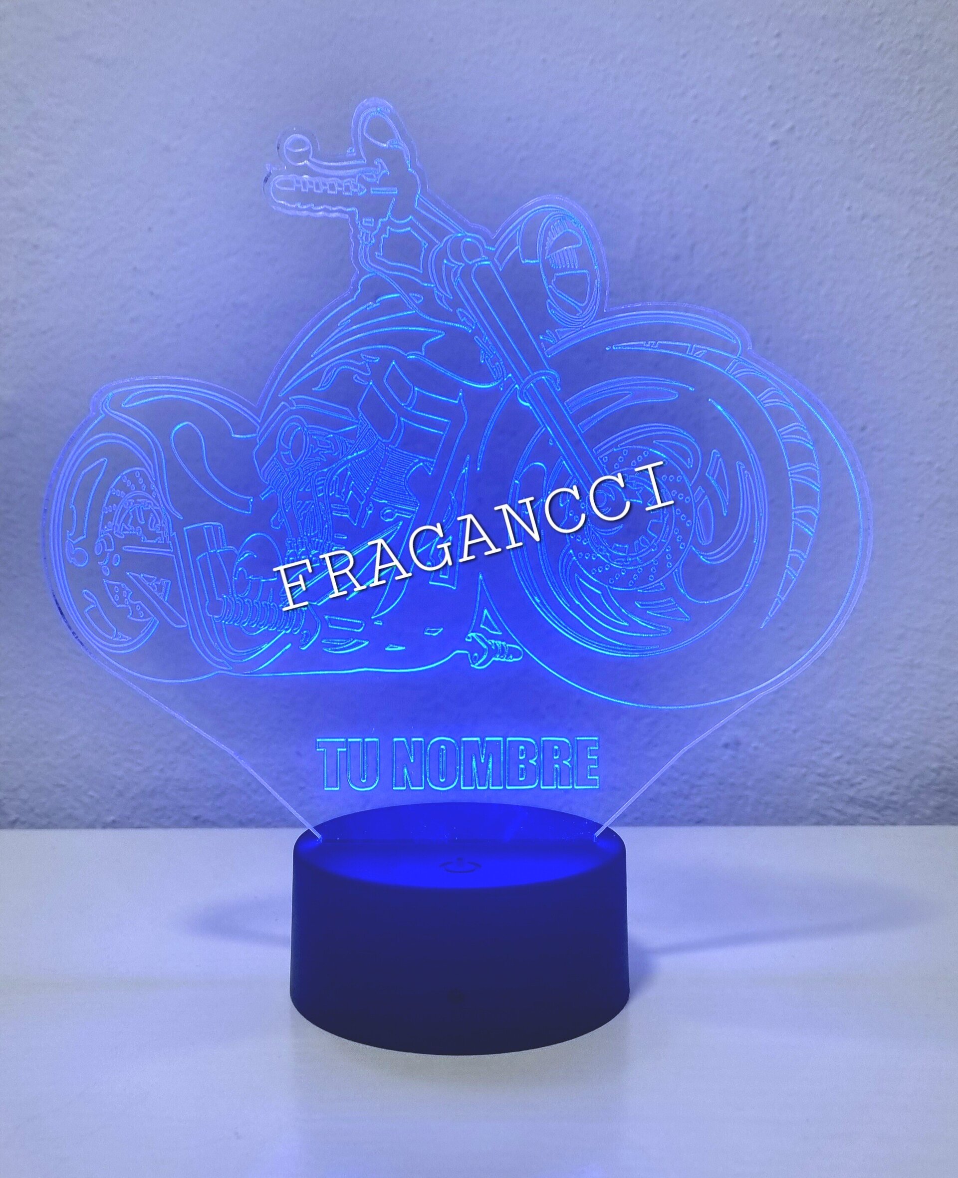 Lampara led 3d moto custom personalizable, Lámpara led sobremesa - 9