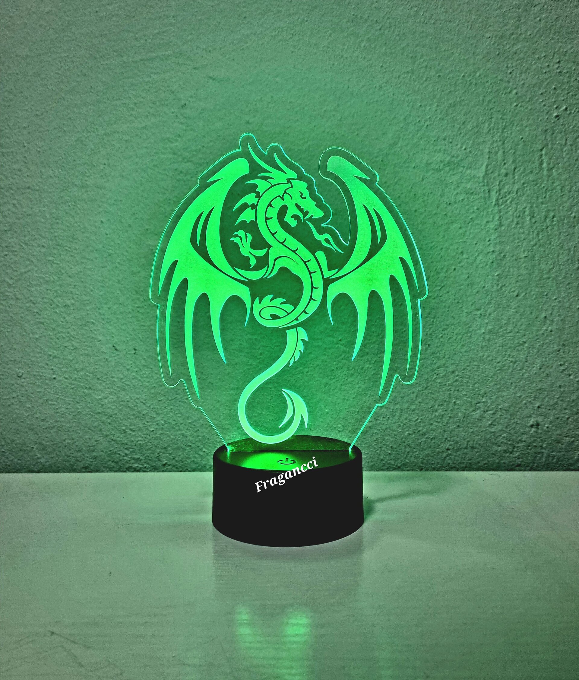 Lampara led 3d Animal Dragón personalizable, Lámpara led sobremesa - 8
