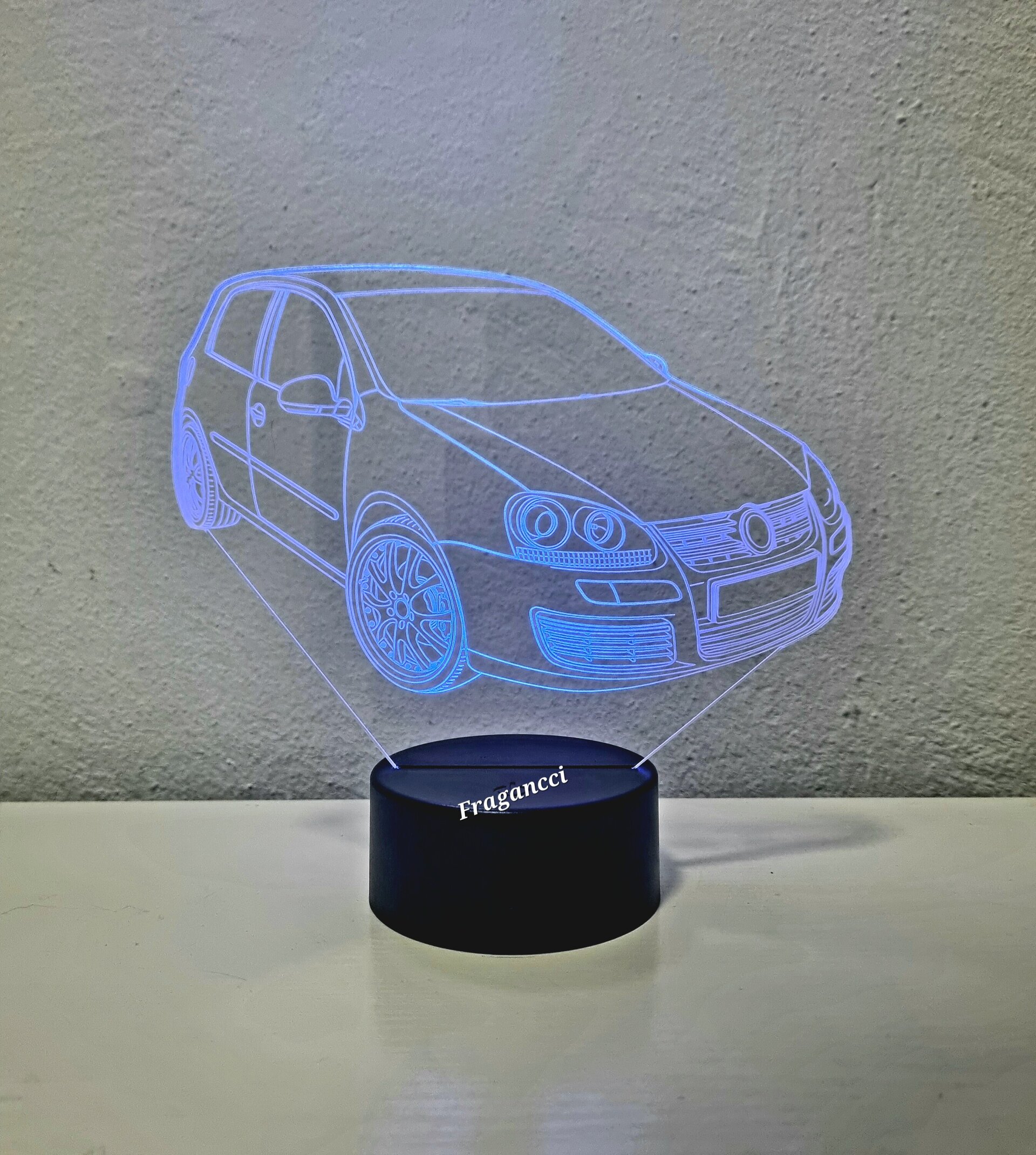 Lampara led 3d W V GOLF 5 Gti personalizable, Lámpara led sobremesa - 5