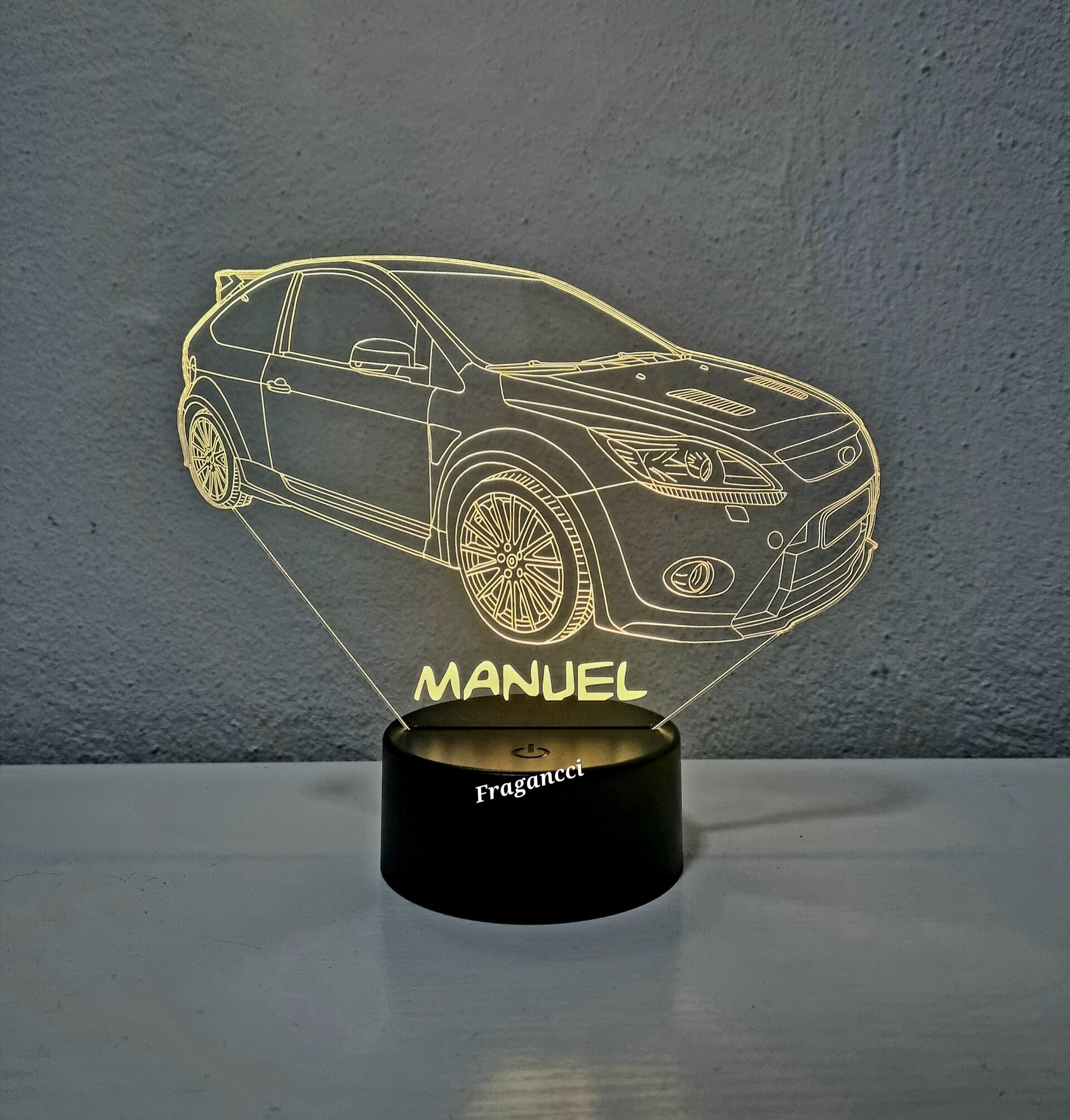 Lampara led 3d For d Focu s RS personalizable, Lámpara led sobremesa - 3