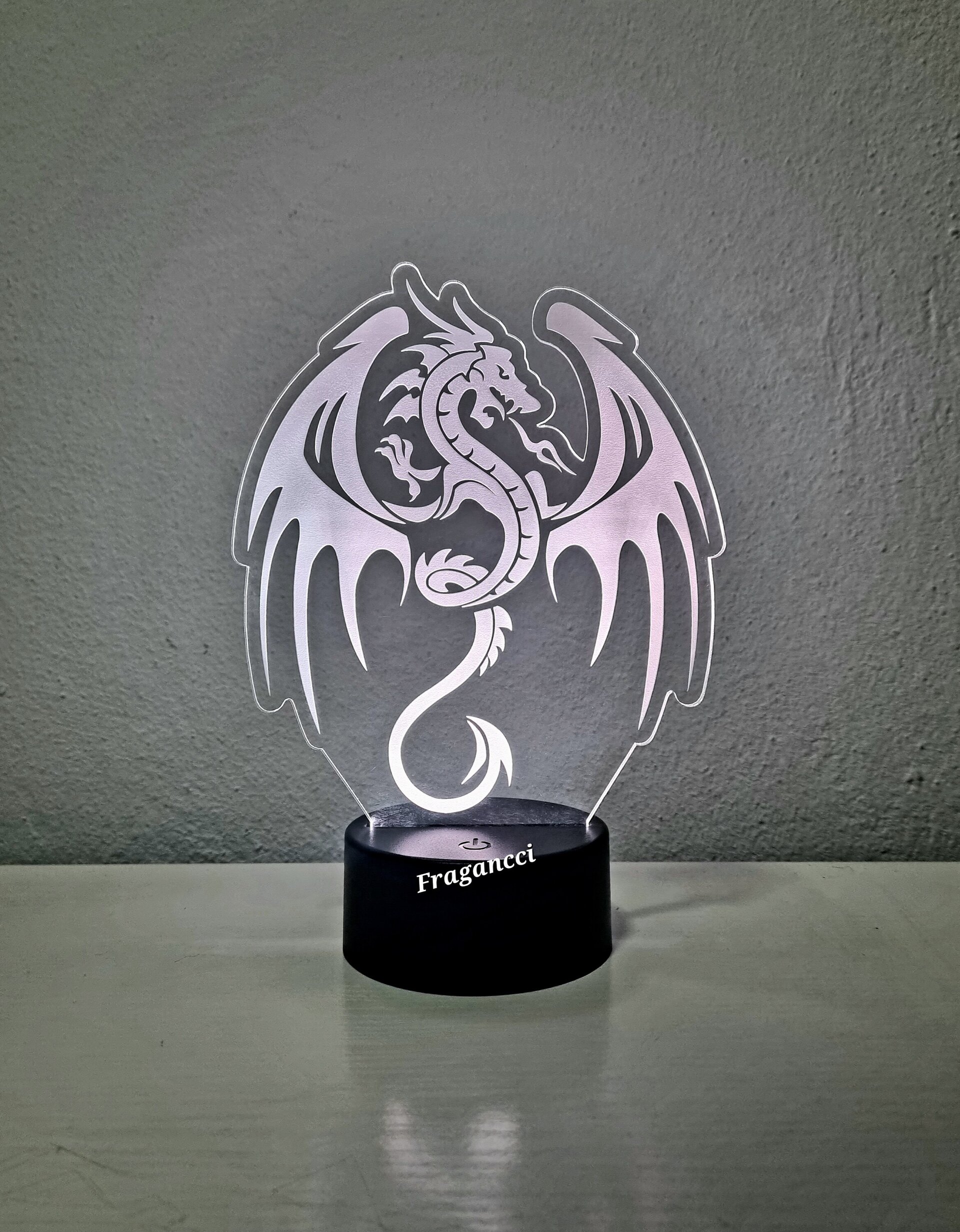 Lampara led 3d Animal Dragón personalizable, Lámpara led sobremesa - 5
