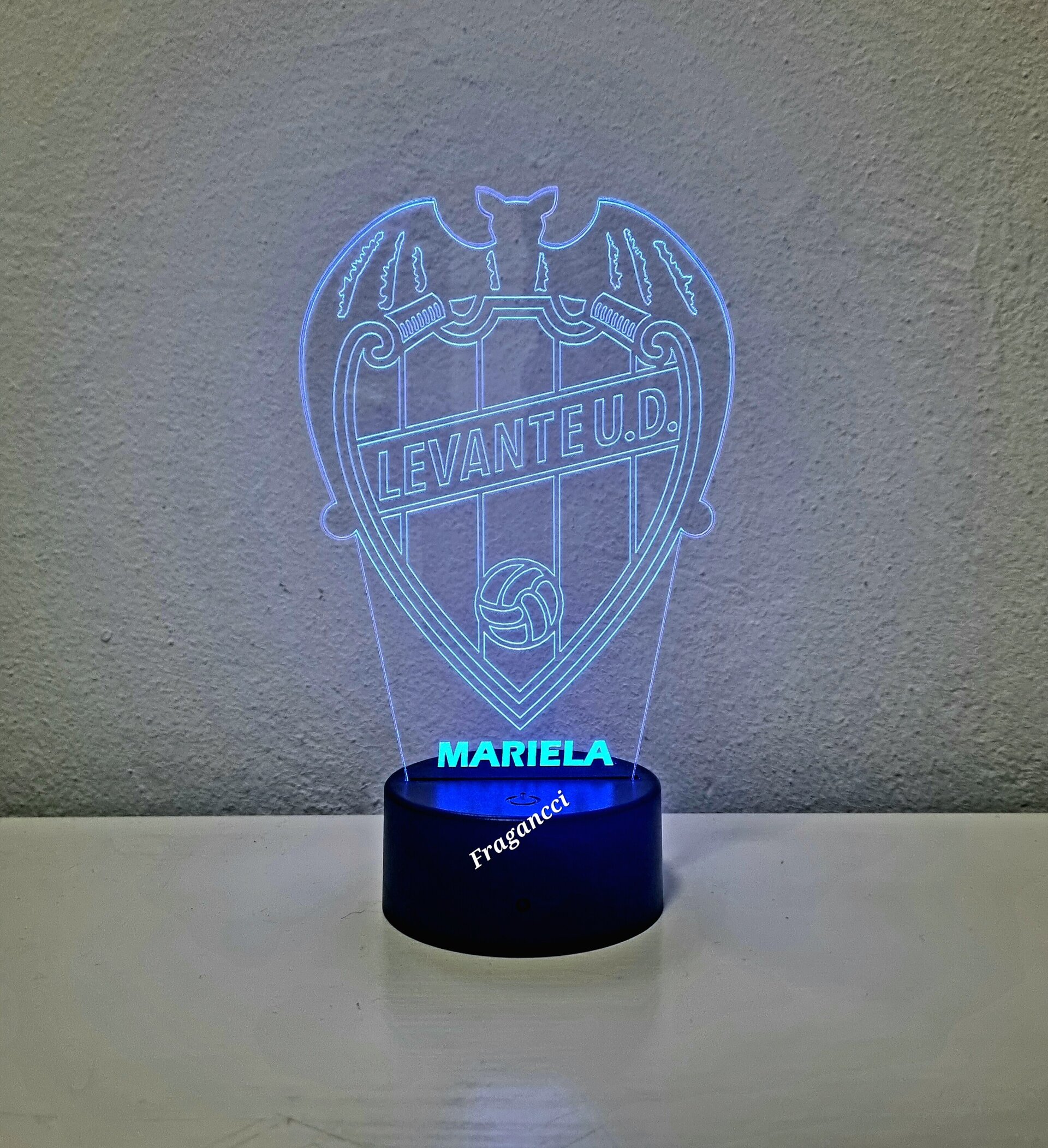 Lampara led 3d Escudo Futbol Levante personalizable, Lámpara led sobremesa - 7