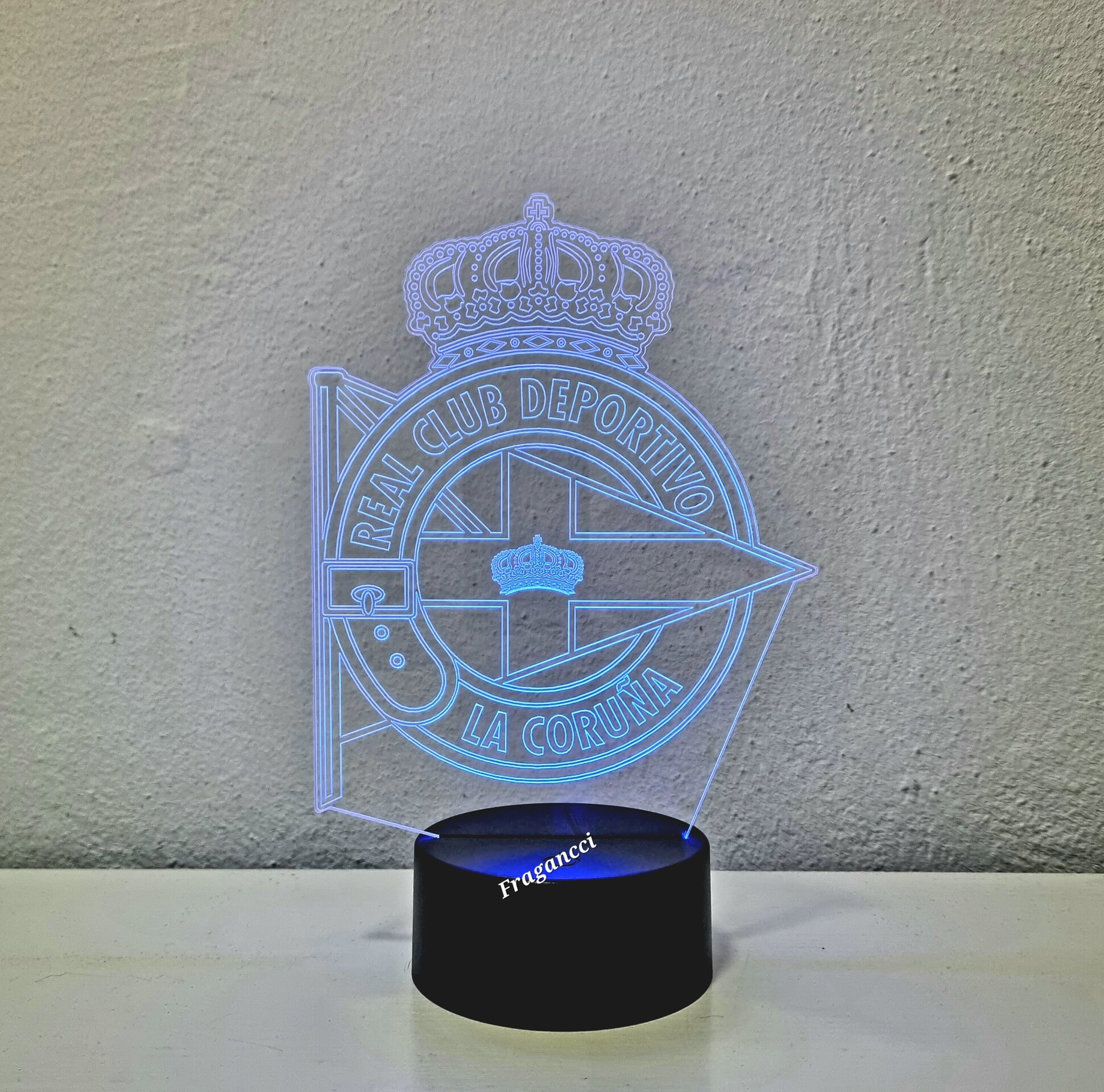 Lampara led 3d Escudo Futbol D la Coruña personalizable - 7