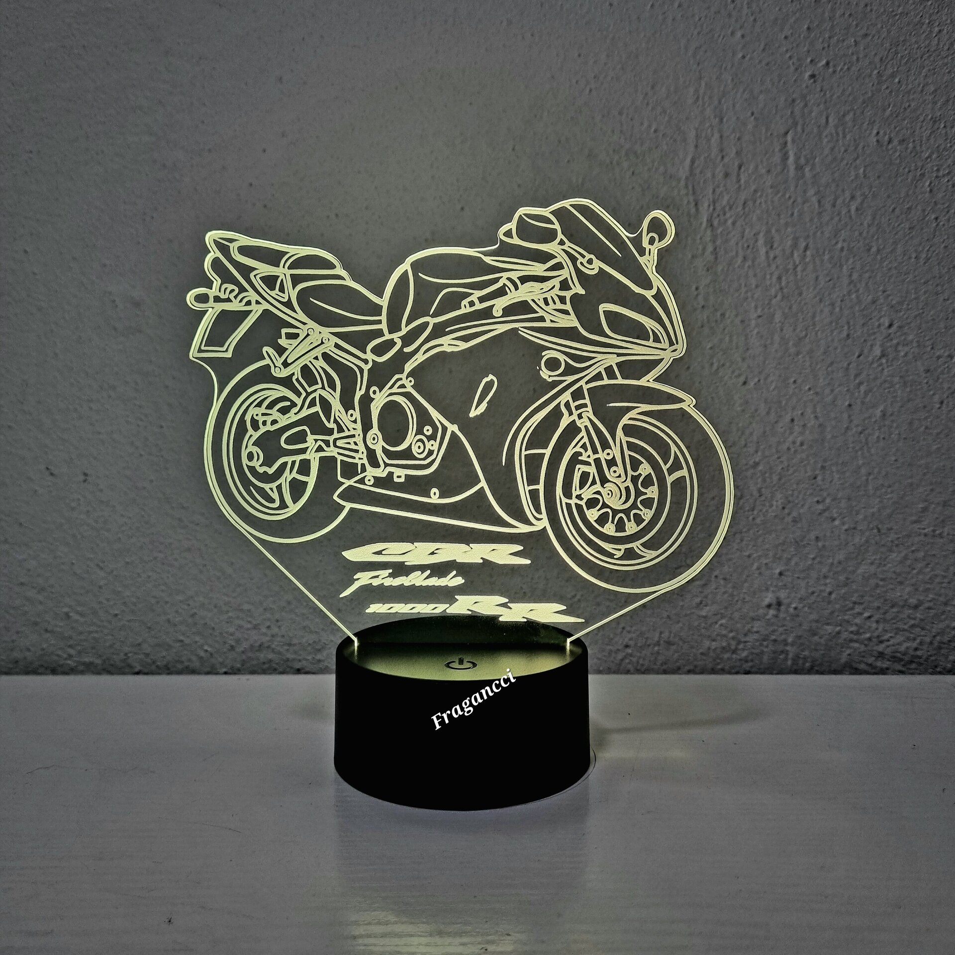 Lampara led 3d moto Hond a Cbr 1000 RR 2007 personalizable Lámpara led sobremesa - 3