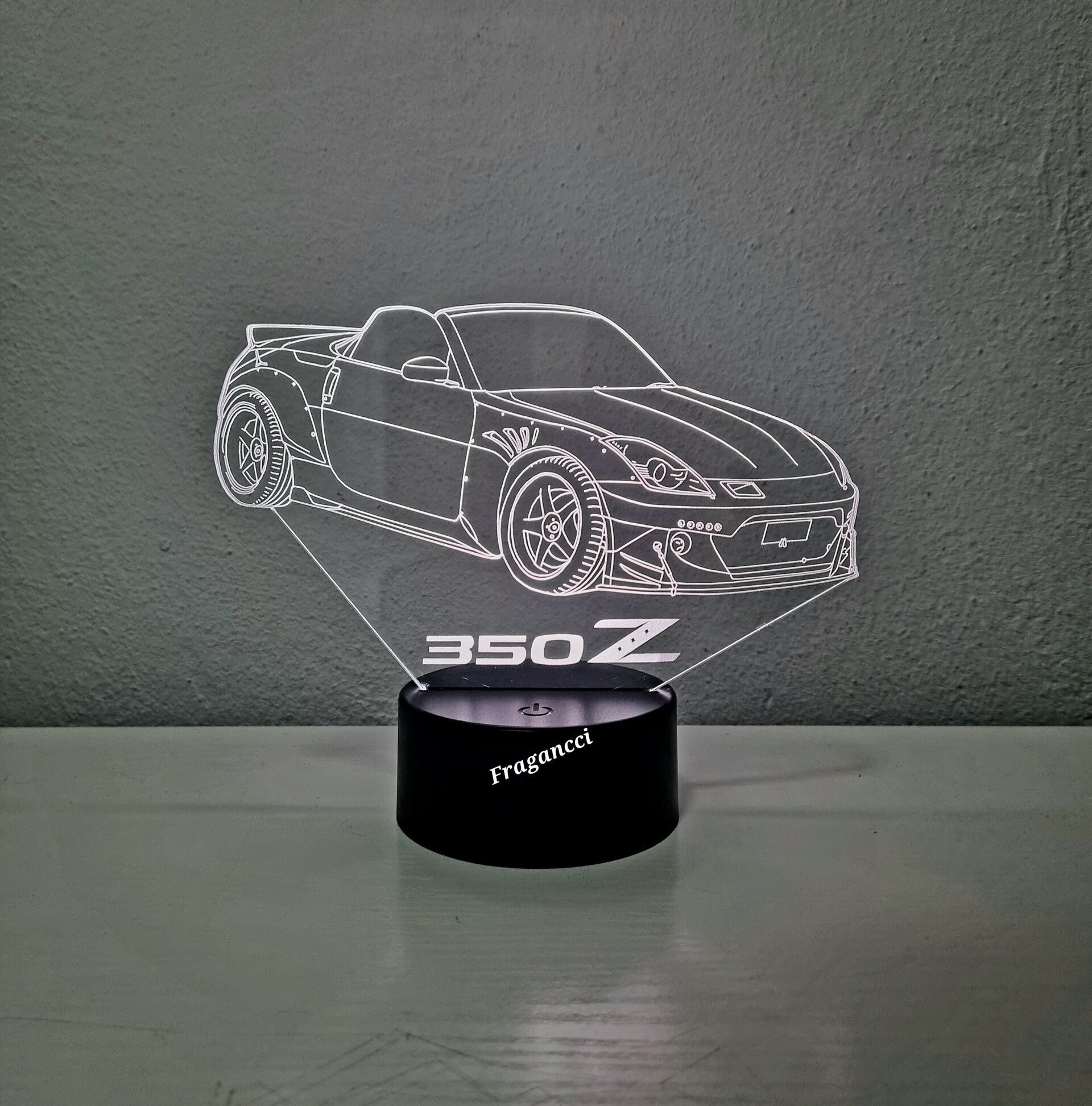 Lampara led 3d Nissa n 350 Z personalizable, Lámpara led sobremesa - 5
