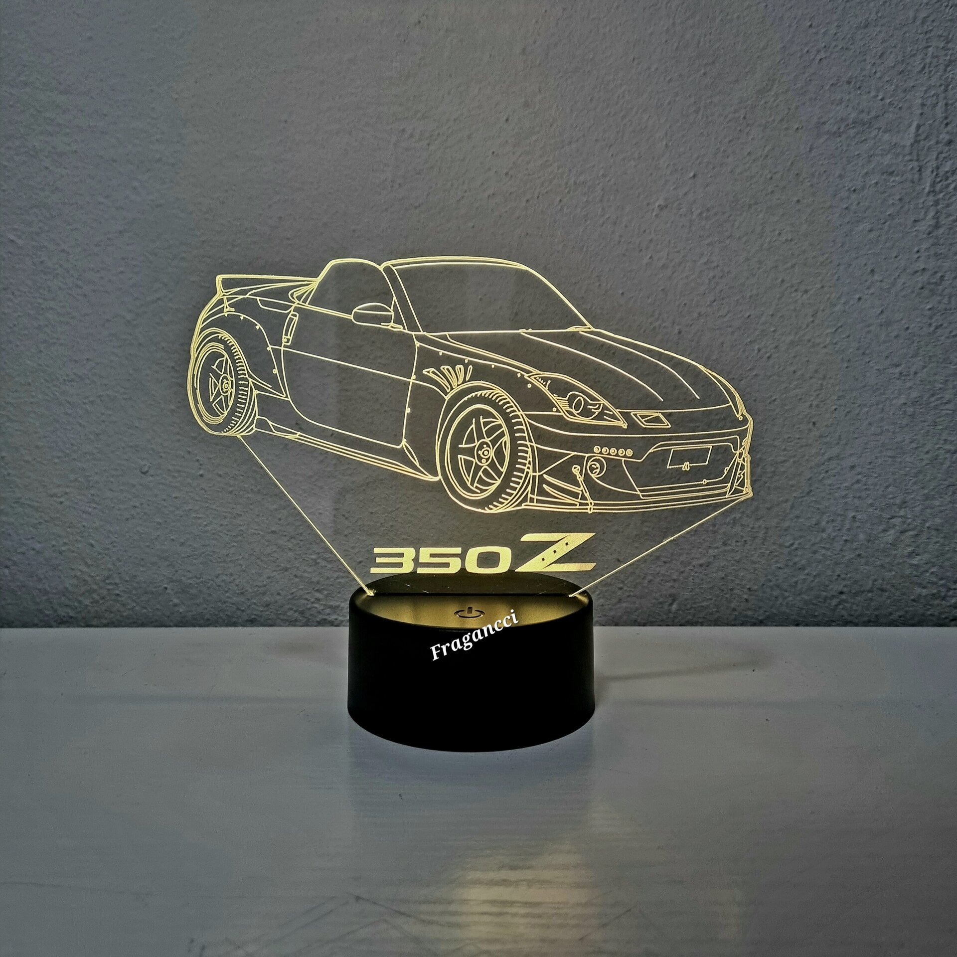 Lampara led 3d Nissa n 350 Z personalizable, Lámpara led sobremesa - 3