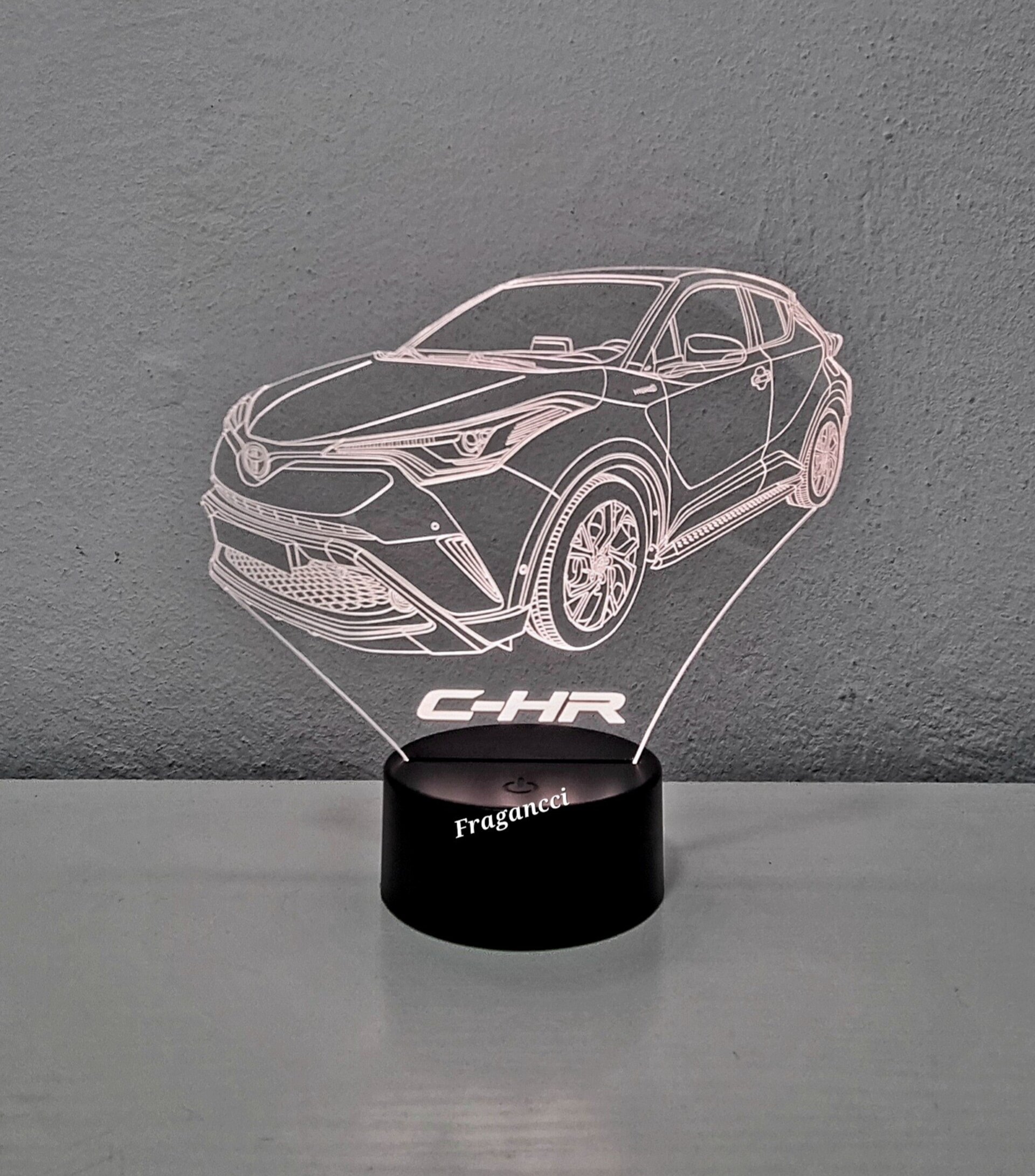 Lampara led 3d Toyo ta Chr personalizable, Lámpara led sobremesa - 8