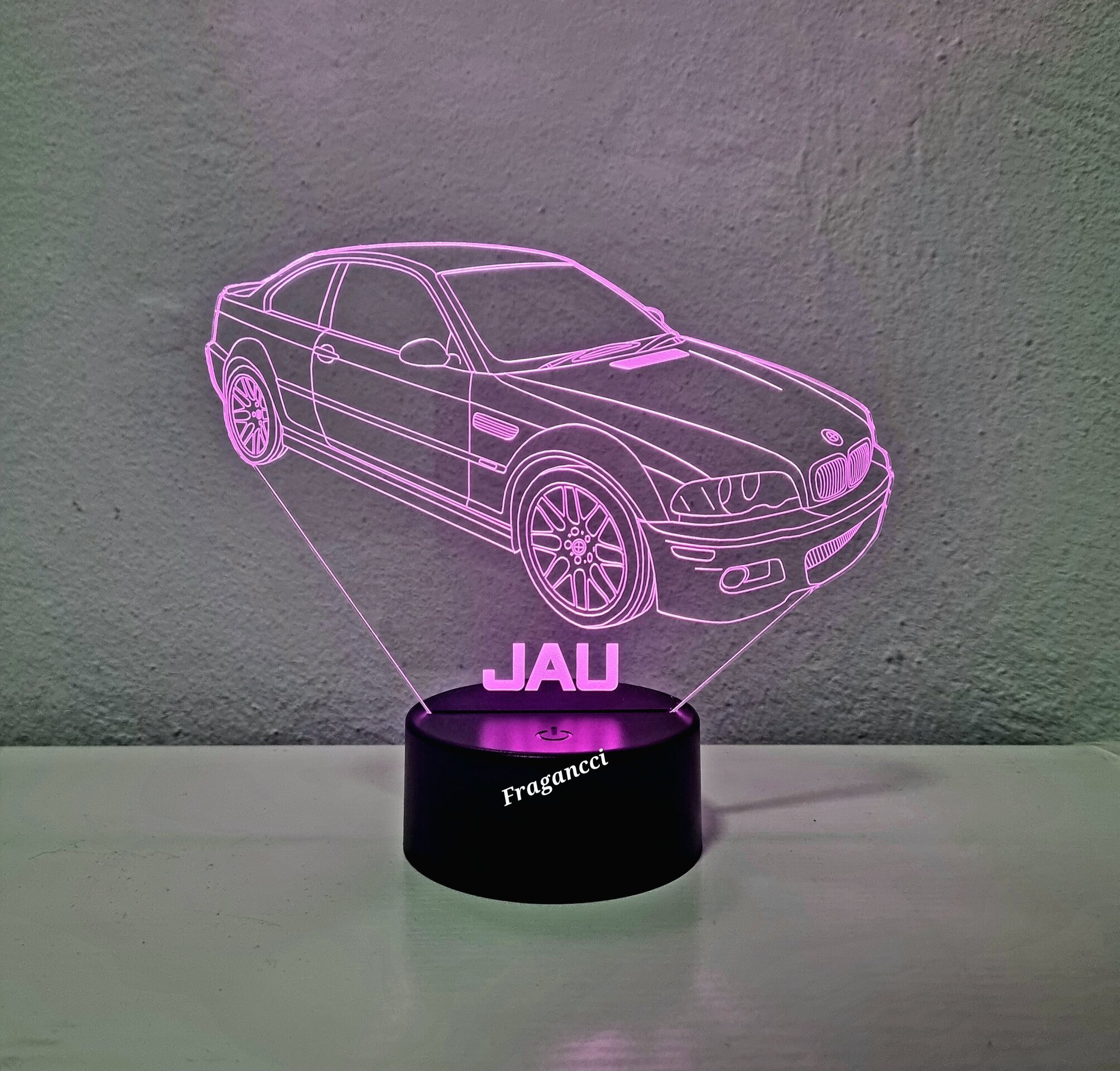 Lampara led 3d Bm w E46 Coupé personalizable, Lámpara led sobremesa - 6