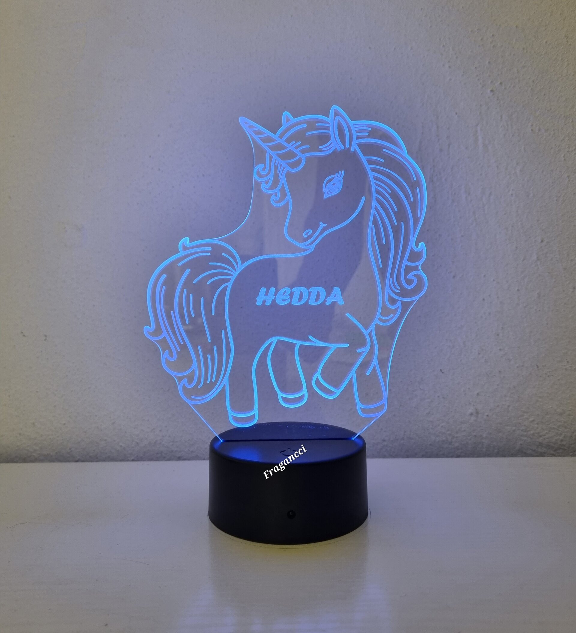 Lampara led 3d Animal Unicornio personalizable, Lámpara led sobremesa - 5