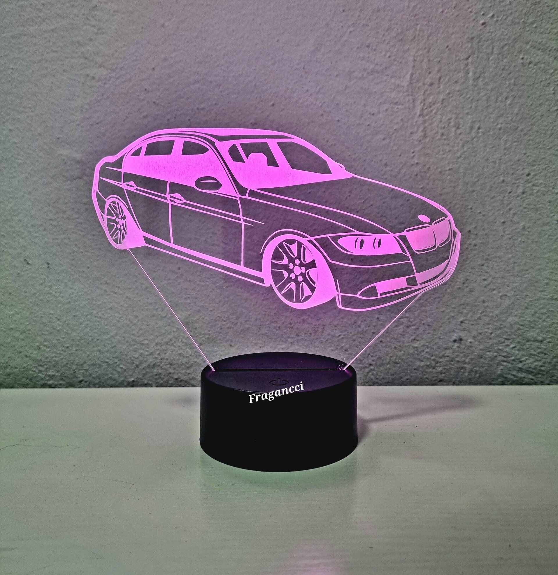 Lampara led 3d Bm w E90 Sedán personalizable, Lámpara led sobremesa - 3