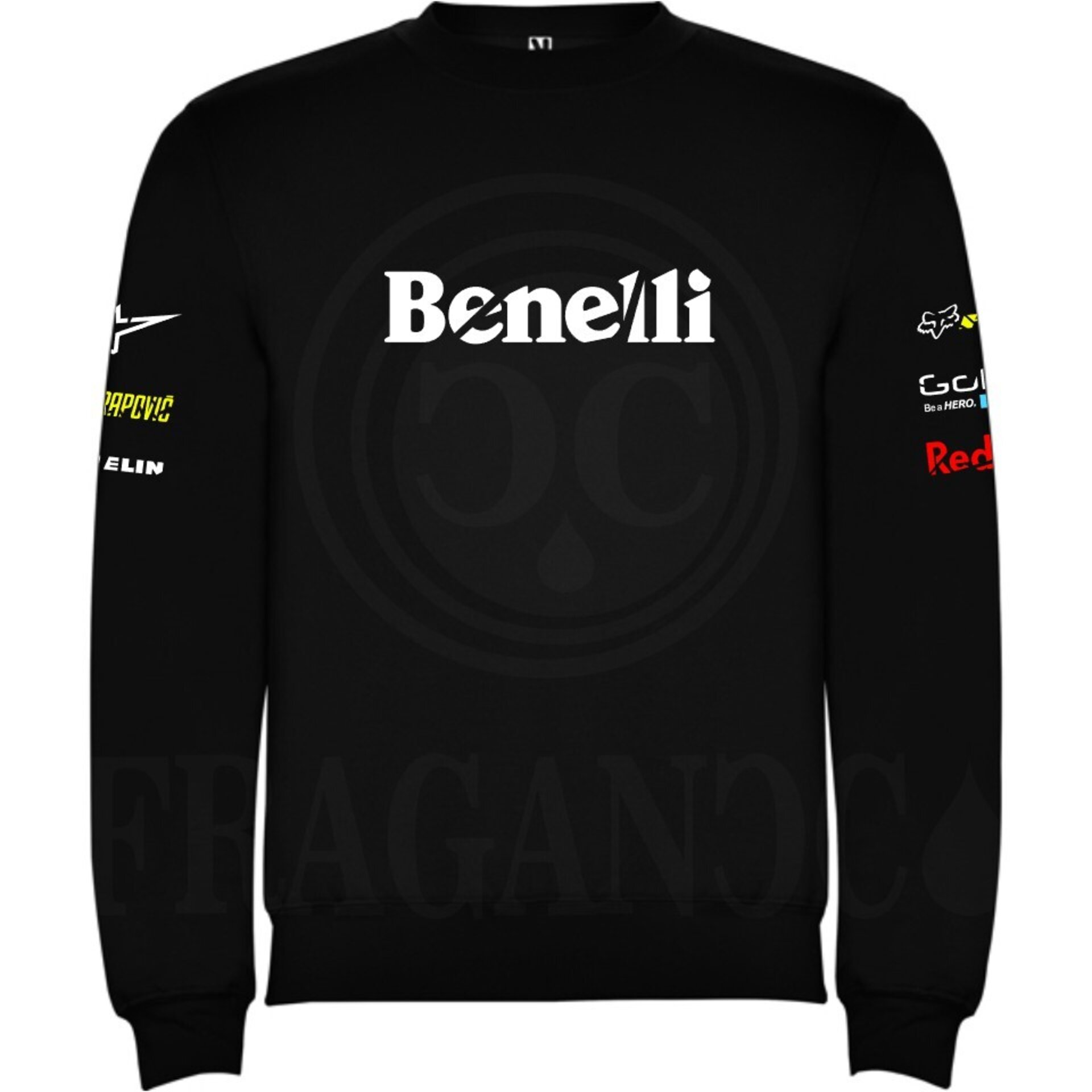 Sudadera unisex con logos personalizados del mundo motor. Mod. BL - 6