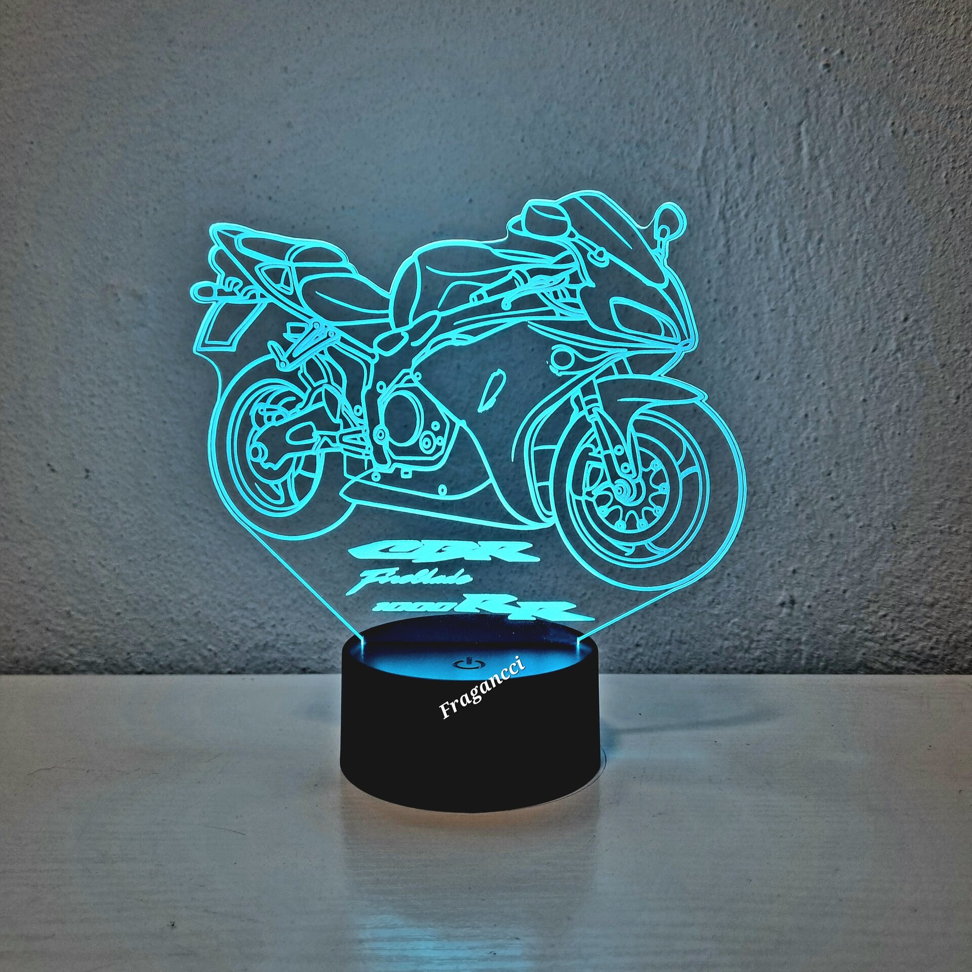Lampara led 3d moto Hond a Cbr 1000 RR 2007 personalizable Lámpara led sobremesa - 4