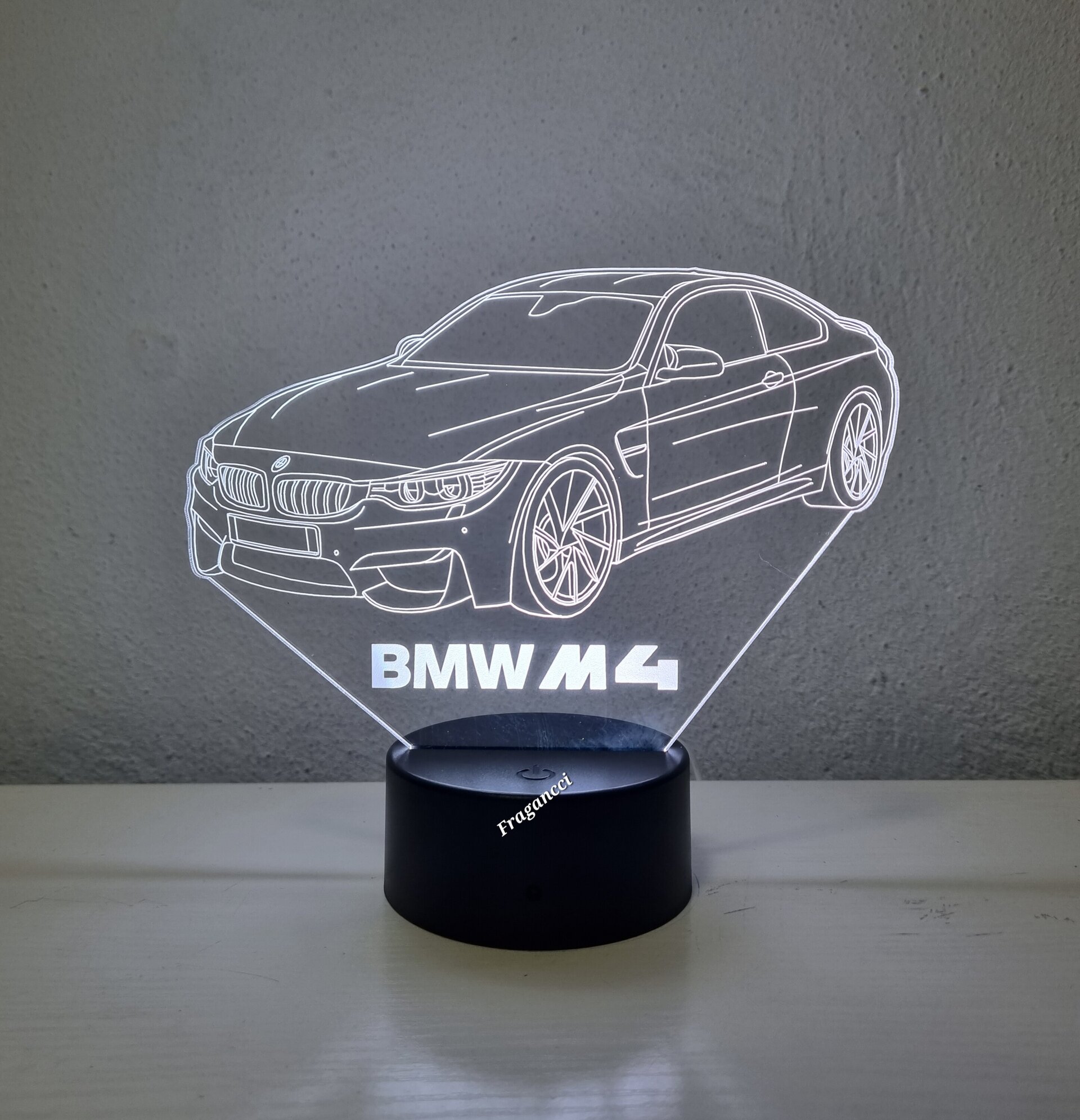 Lampara led 3d Bm w M4 personalizable, Lámpara led sobremesa - 3