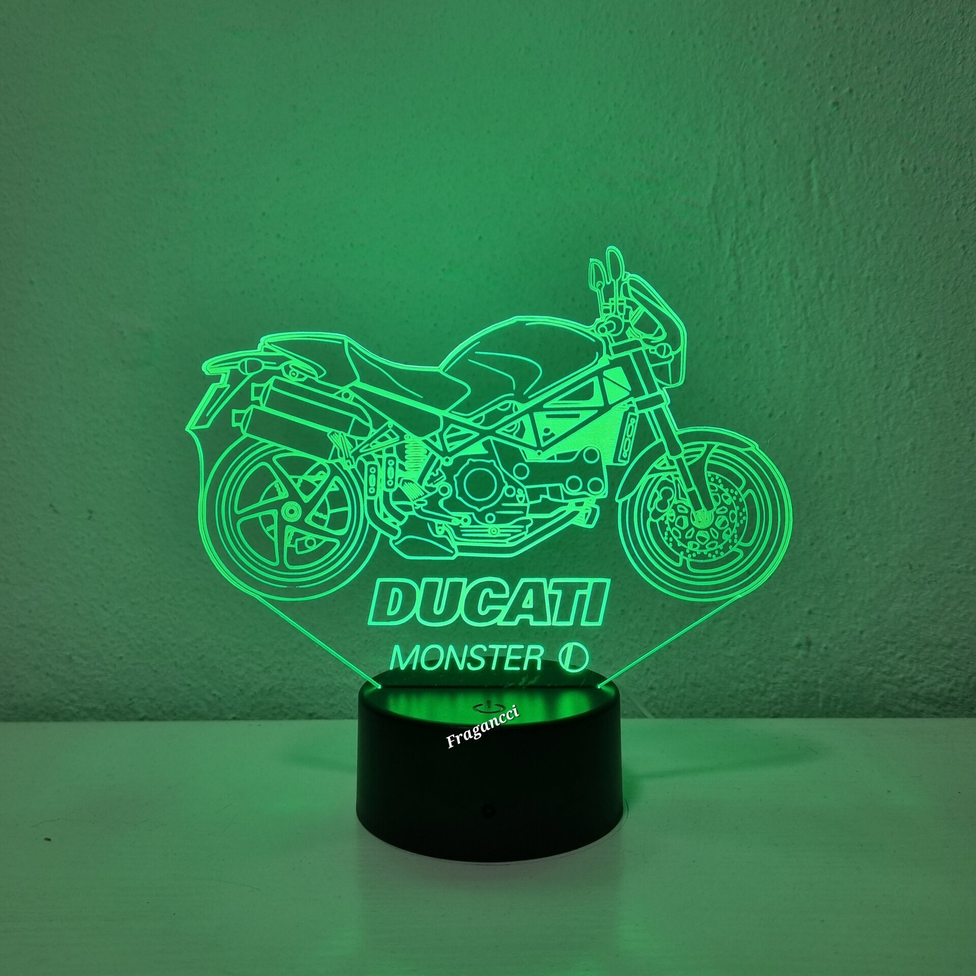 Lampara led 3d moto Ducat i Monster 696 personalizable, Lámpara led sobremesa - 8