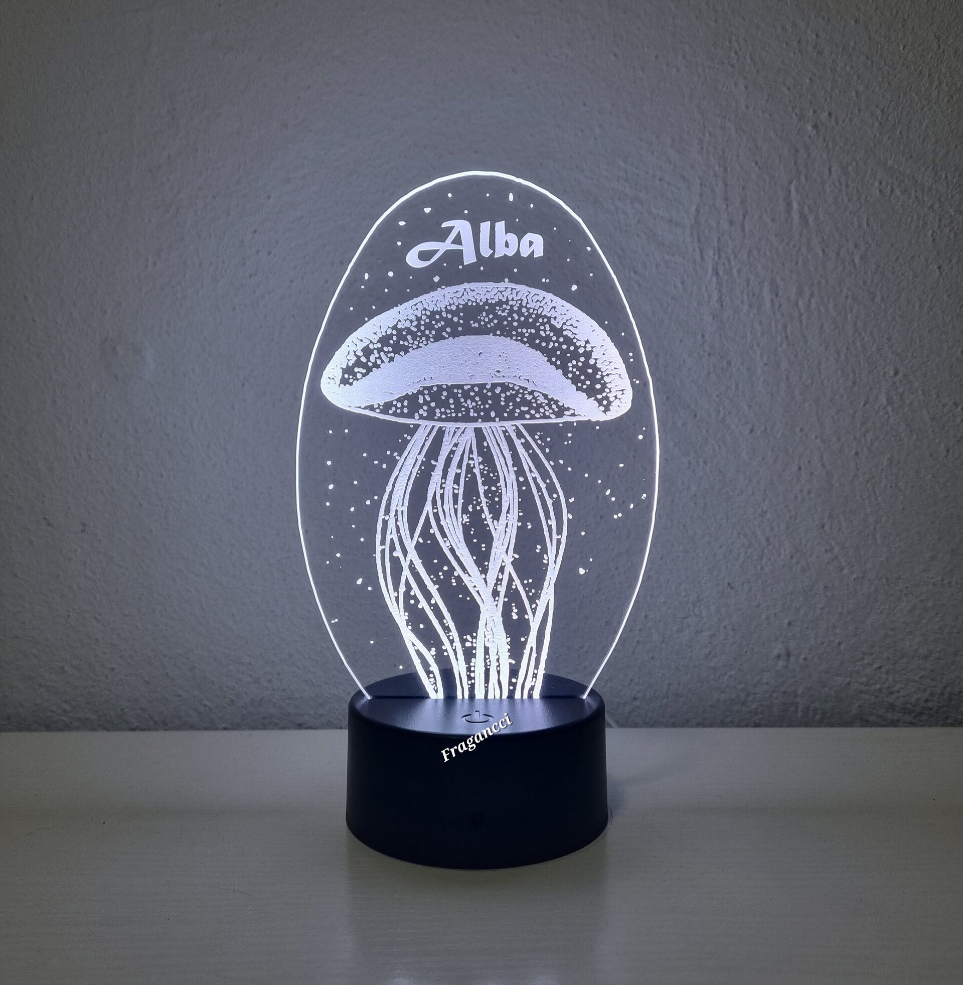 Lampara led 3d Animal Medusa personalizable, Lámpara led sobremesa - 5