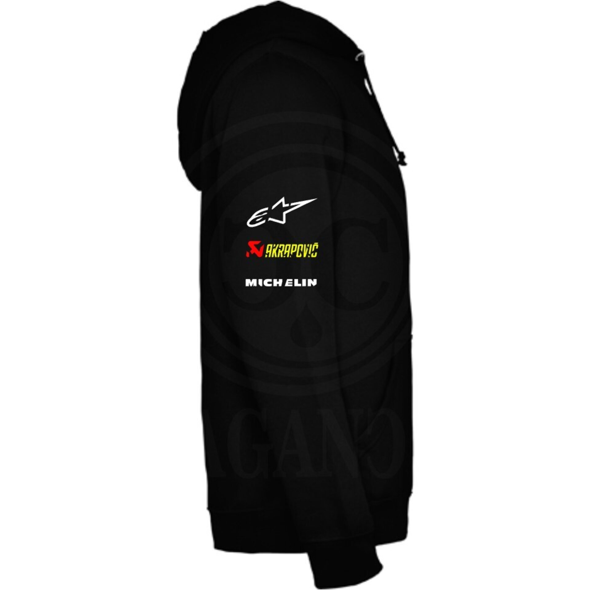 Sudadera unisex con logos personalizados del mundo motor. Mod. KK - 3