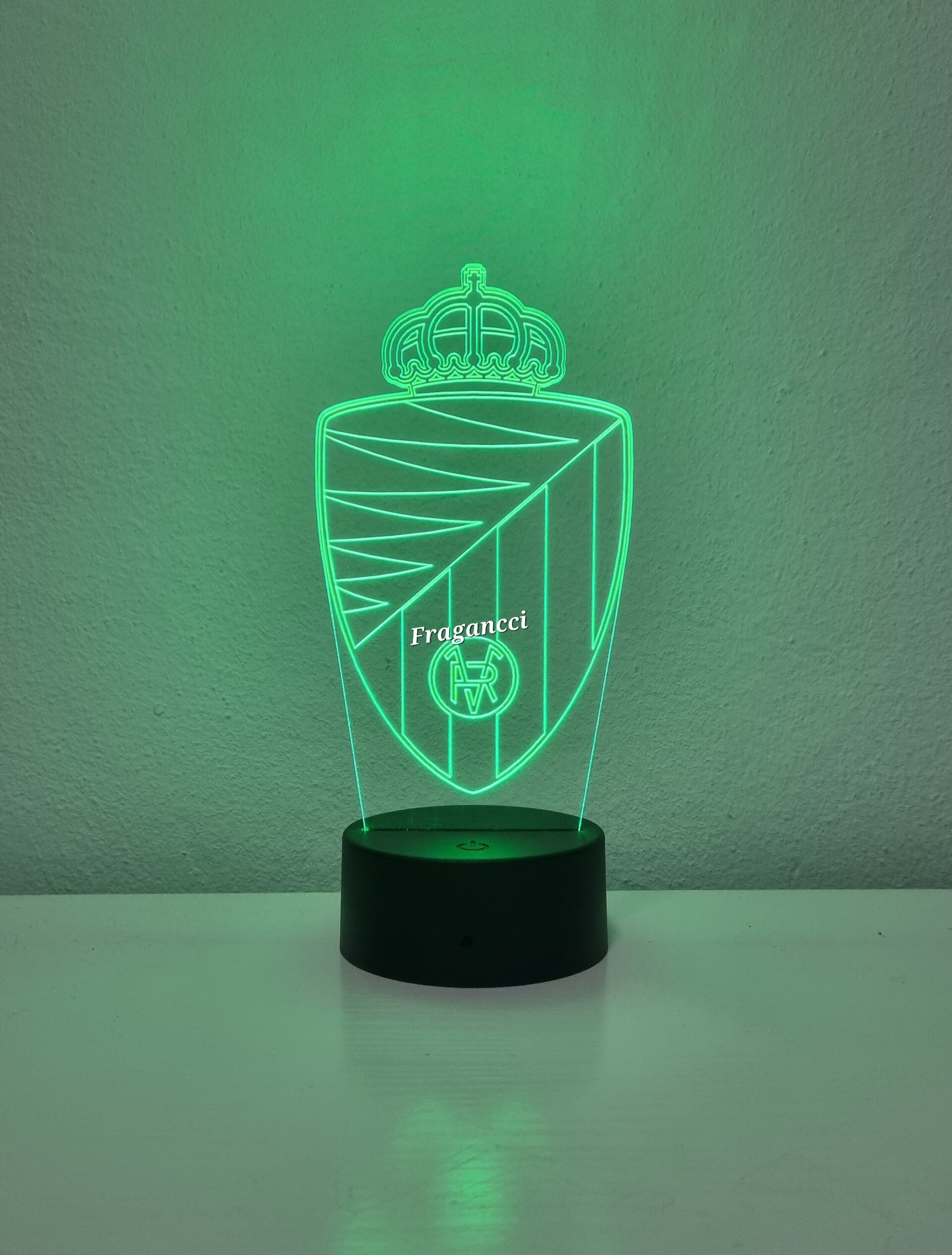 Lampara led 3d Escudo Futbol R Valladolid personalizable, Lámpara sobremesa - 14