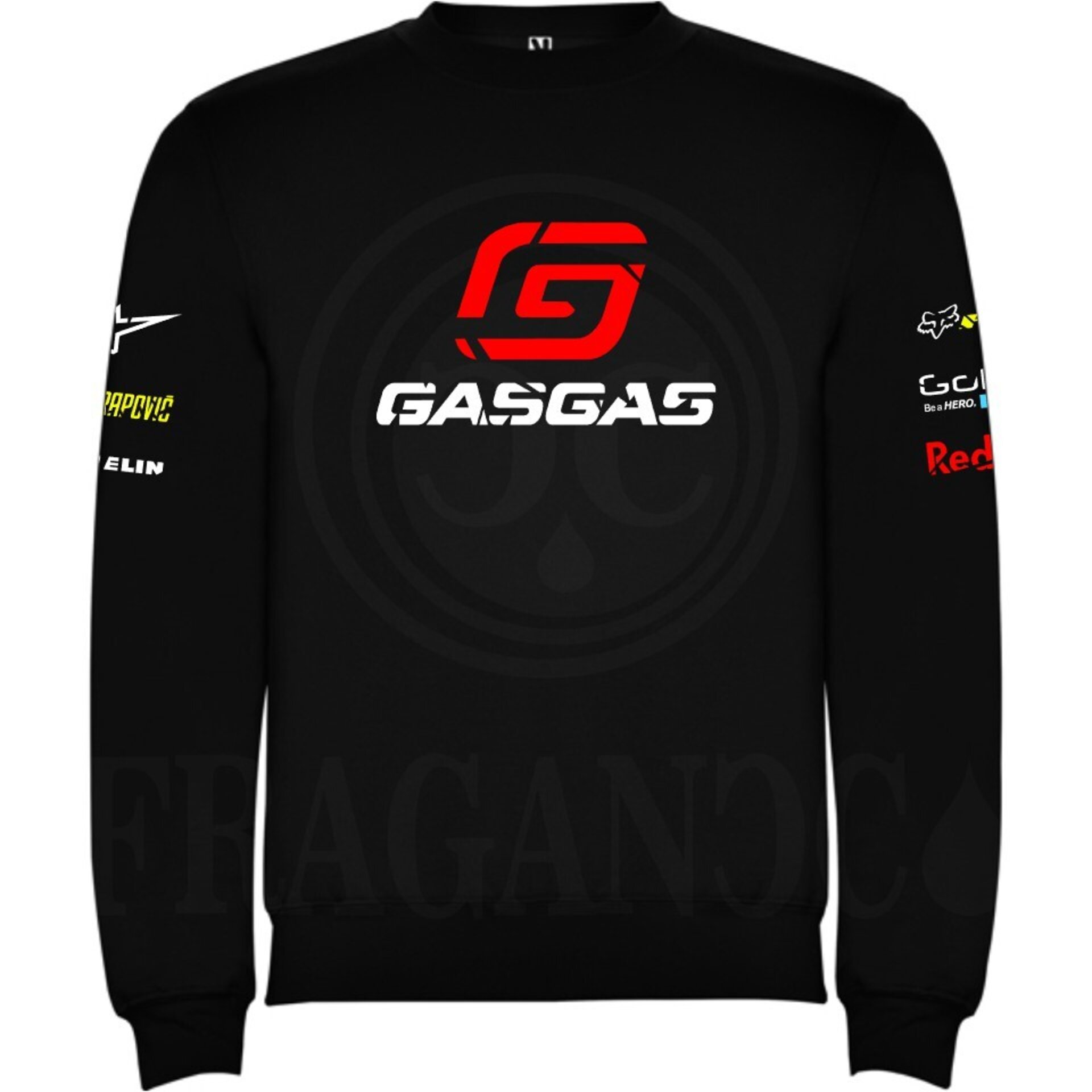 Sudadera unisex con logos personalizados del mundo motor. Mod. GS - 6
