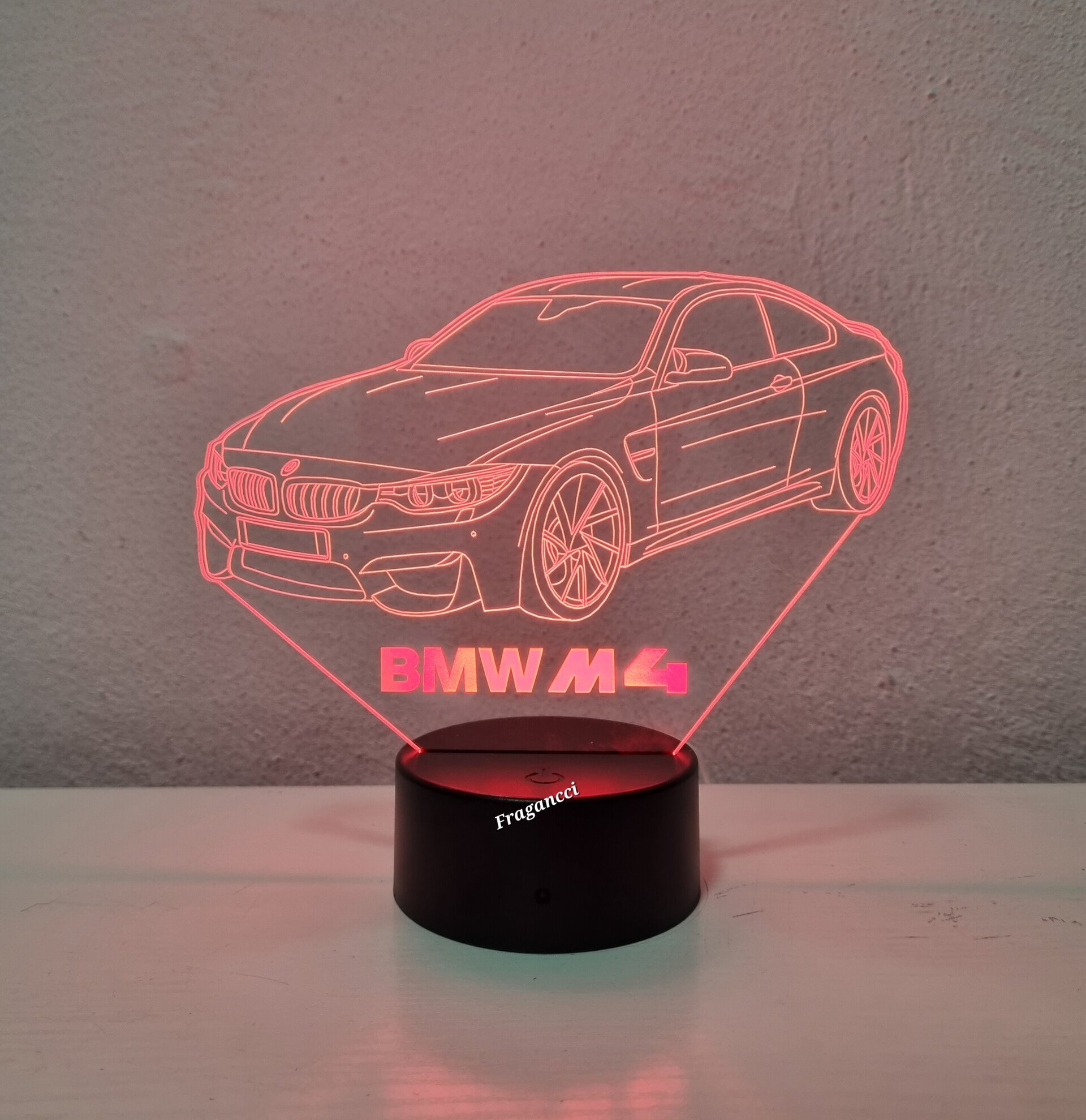 Lampara led 3d Bm w M4 personalizable, Lámpara led sobremesa - 7