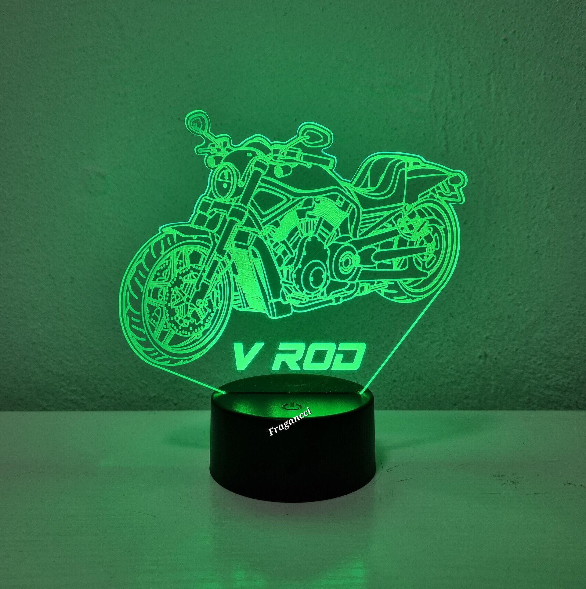 Lampara led 3d moto Hd V Rod personalizable, Lámpara led sobremesa - 3
