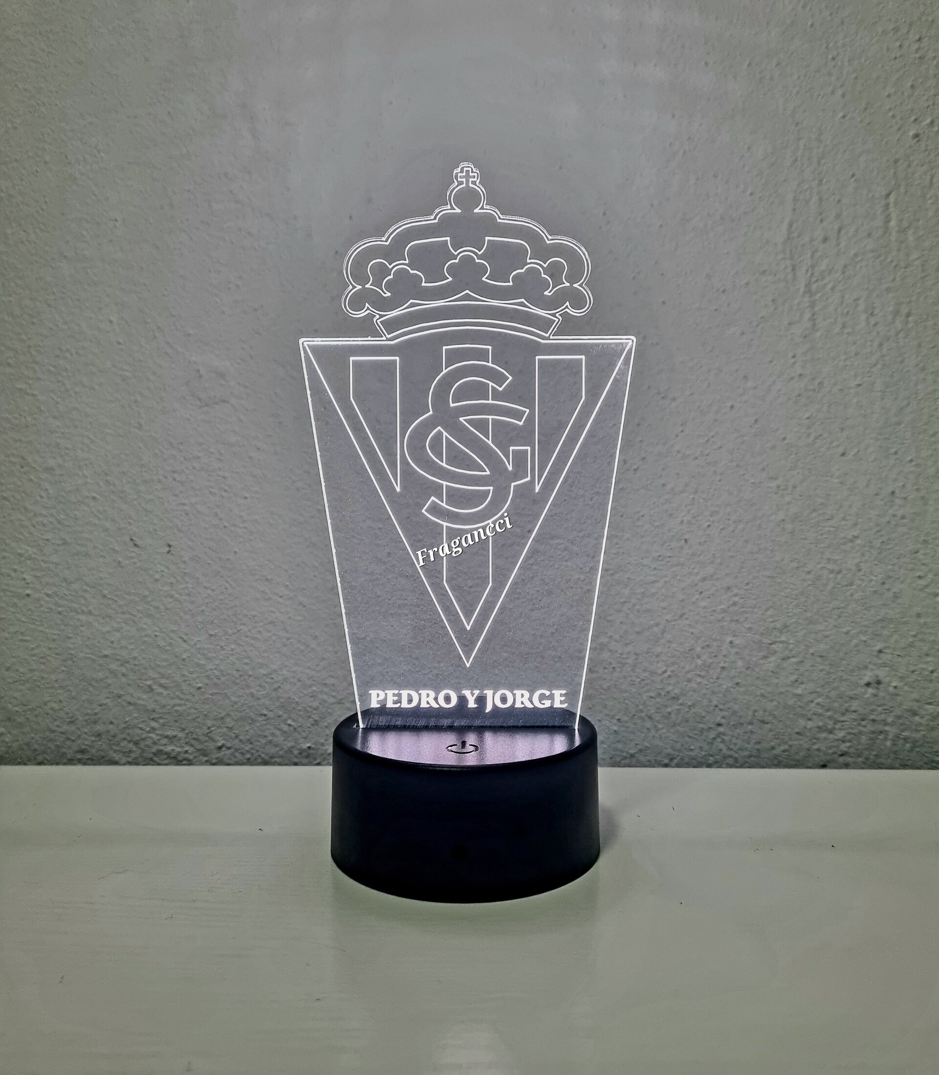 Lampara led 3d Escudo Futbol S de Gijon personalizable. - 5
