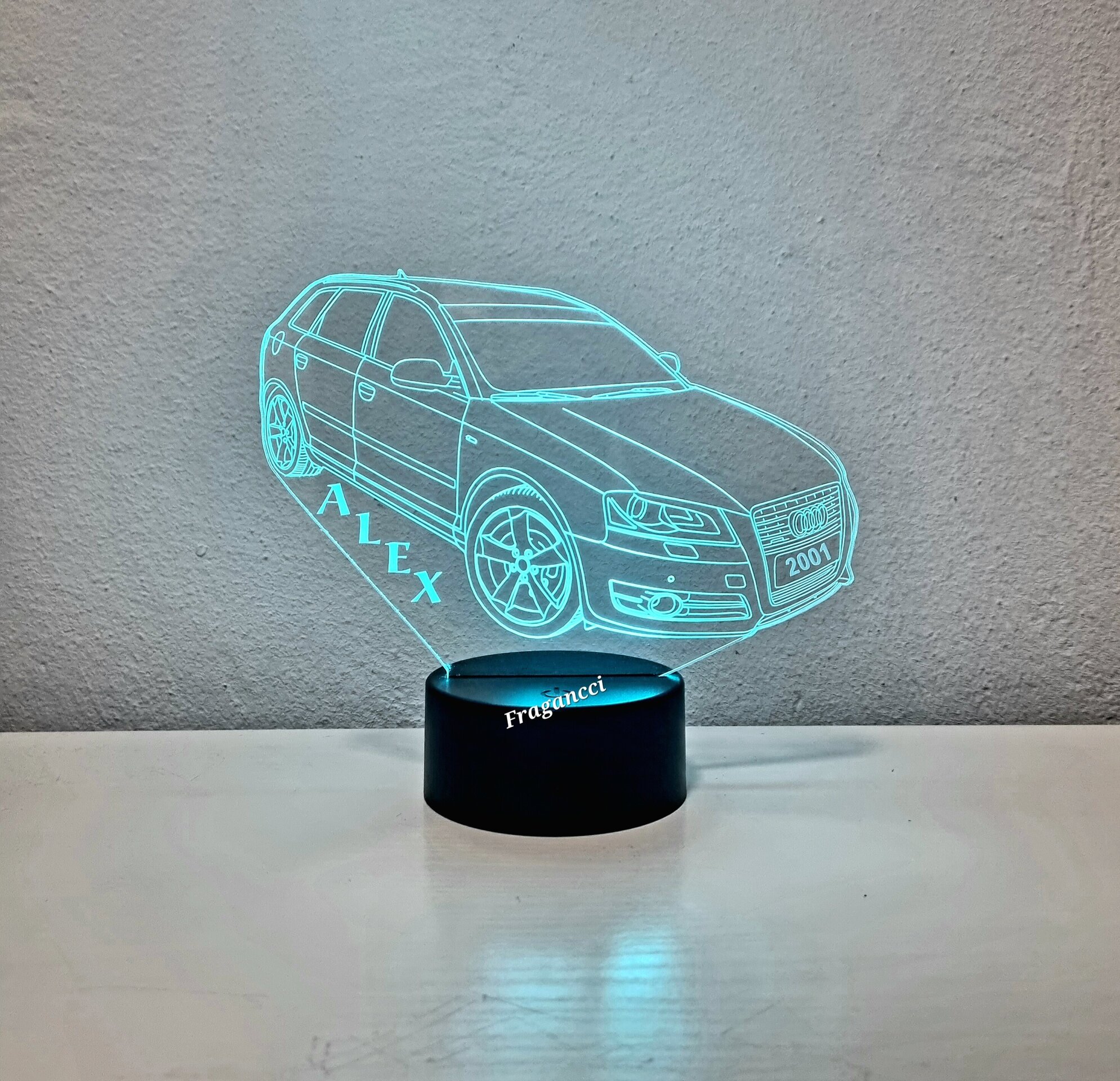 Lampara led 3d Aud i A3 Sportback Sline personalizable, Lámpara led sobremesa - 3