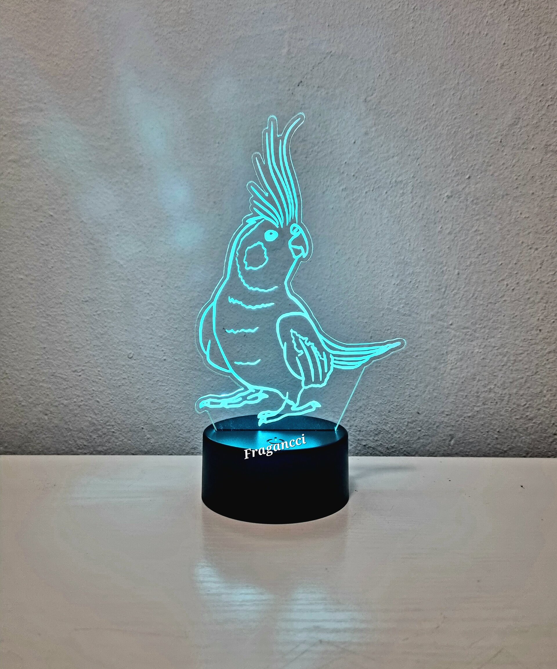Lampara led 3d Animal Ninfa personalizable, Lámpara led sobremesa - 9