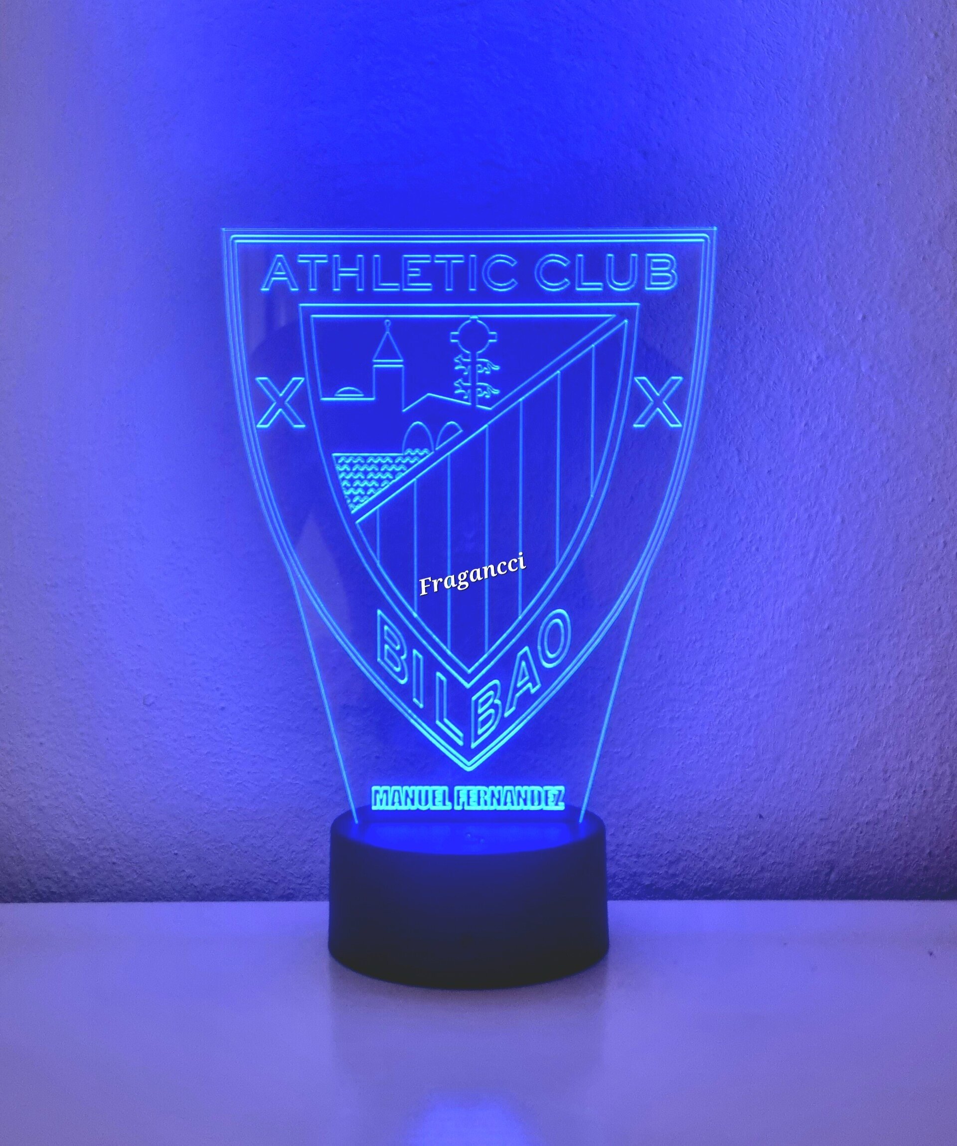 Lampara led 3d Escudo Futbol A Bilbao personalizable - 6