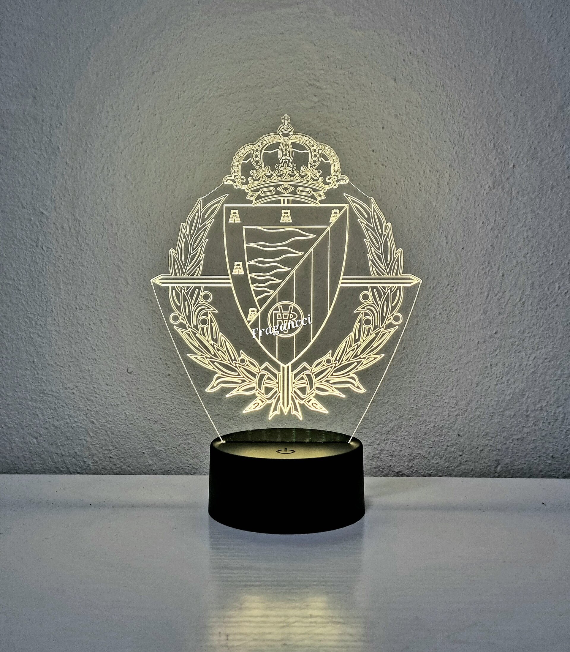 Lampara led 3d Escudo Futbol R Valladolid personalizable, Lámpara sobremesa - 5