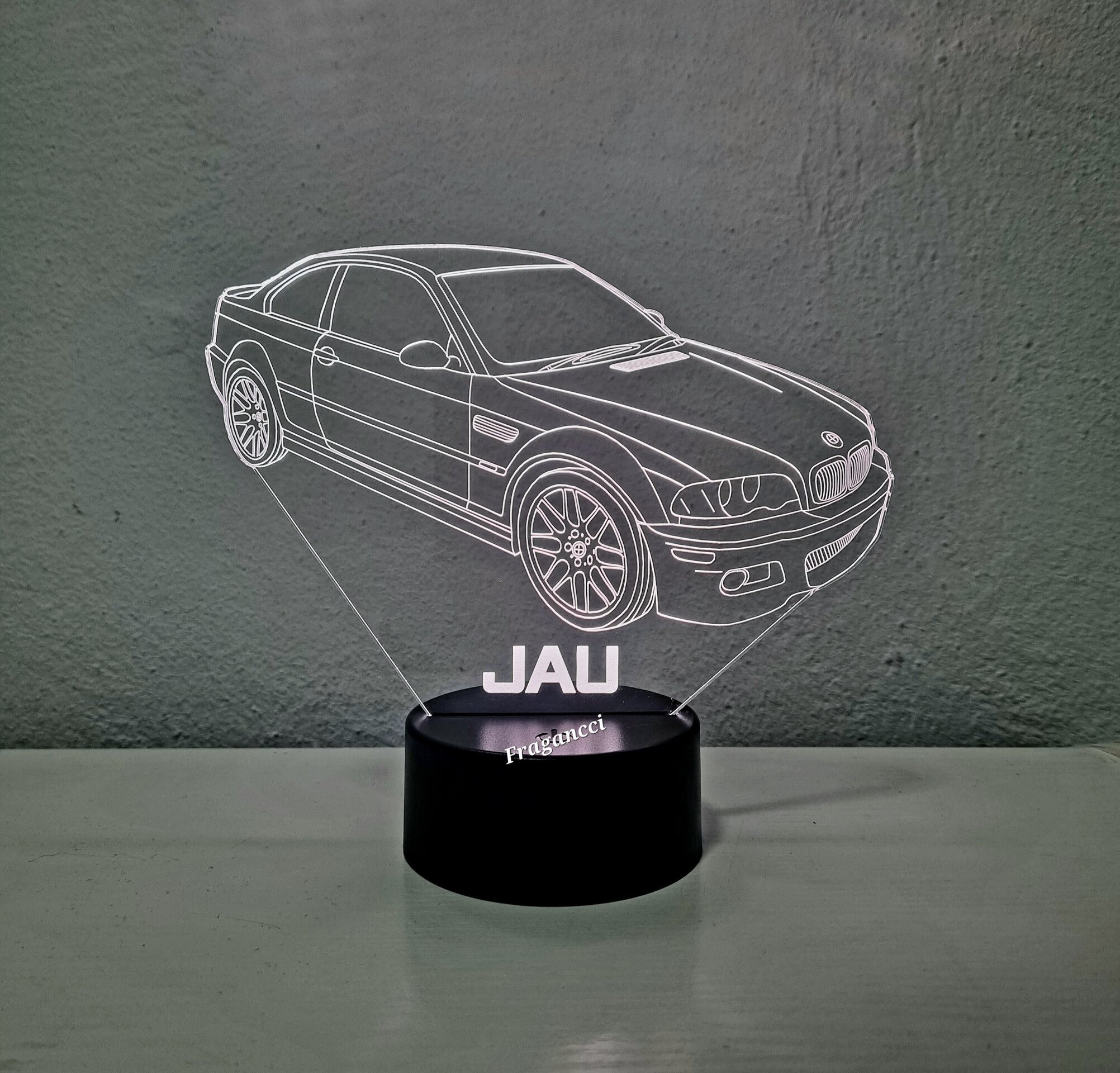 Lampara led 3d Bm w E46 Coupé personalizable, Lámpara led sobremesa - 5