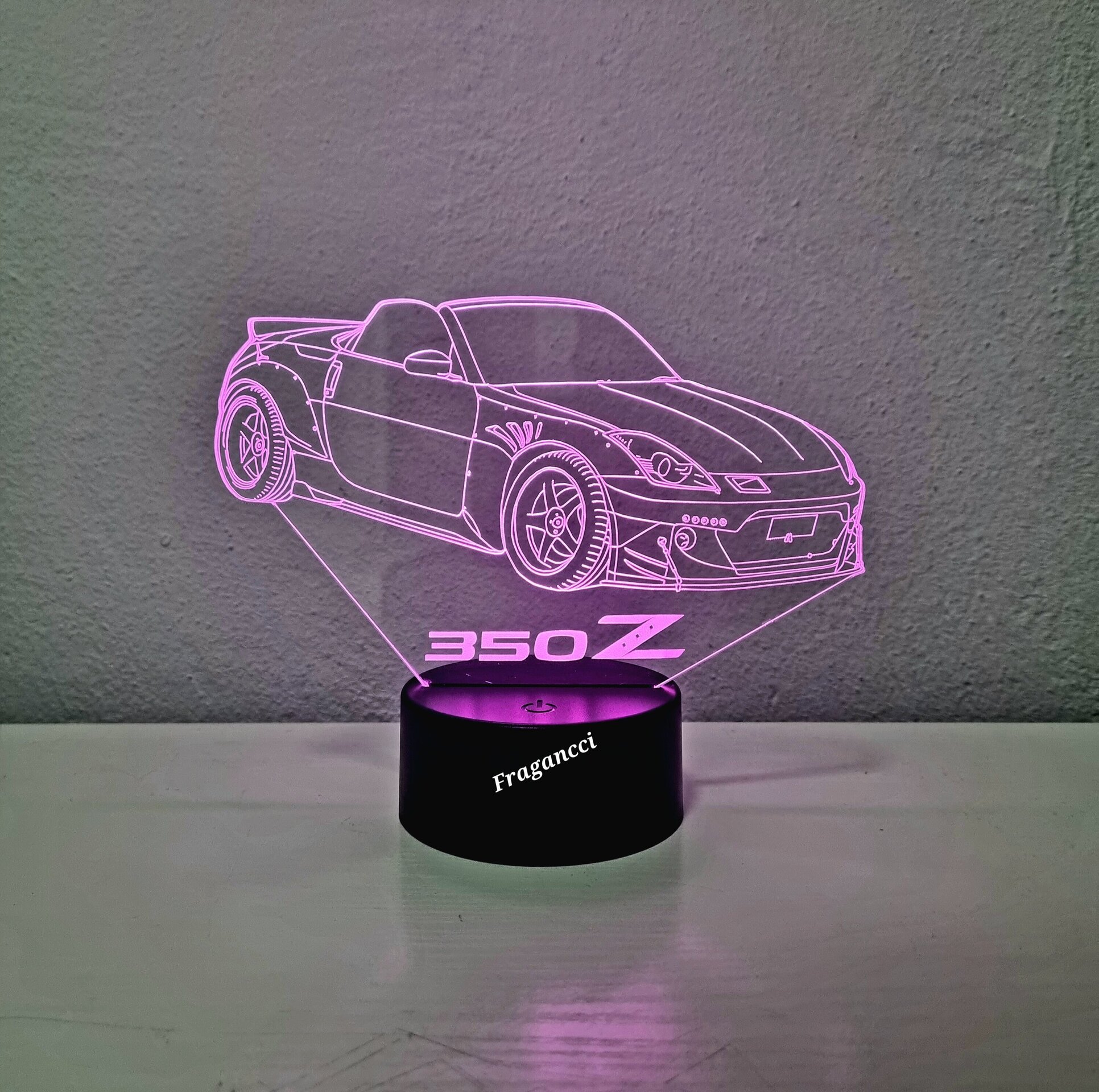 Lampara led 3d Nissa n 350 Z personalizable, Lámpara led sobremesa - 6