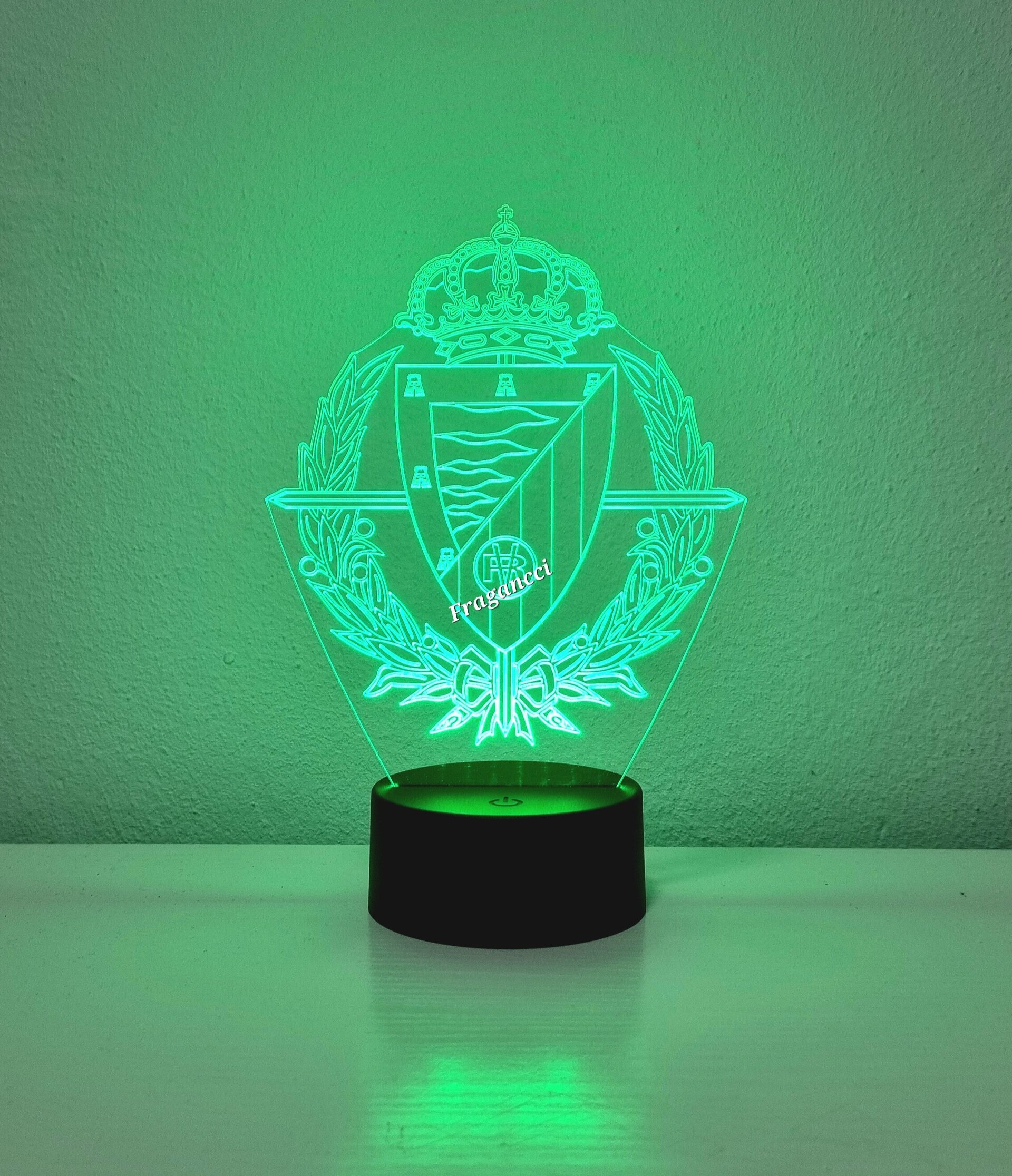Lampara led 3d Escudo Futbol R Valladolid personalizable, Lámpara sobremesa - 7